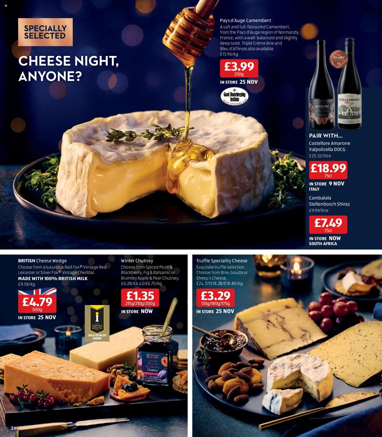 {H1} | Page: 26 | Products: Camembert, Milk, Apple, Gouda