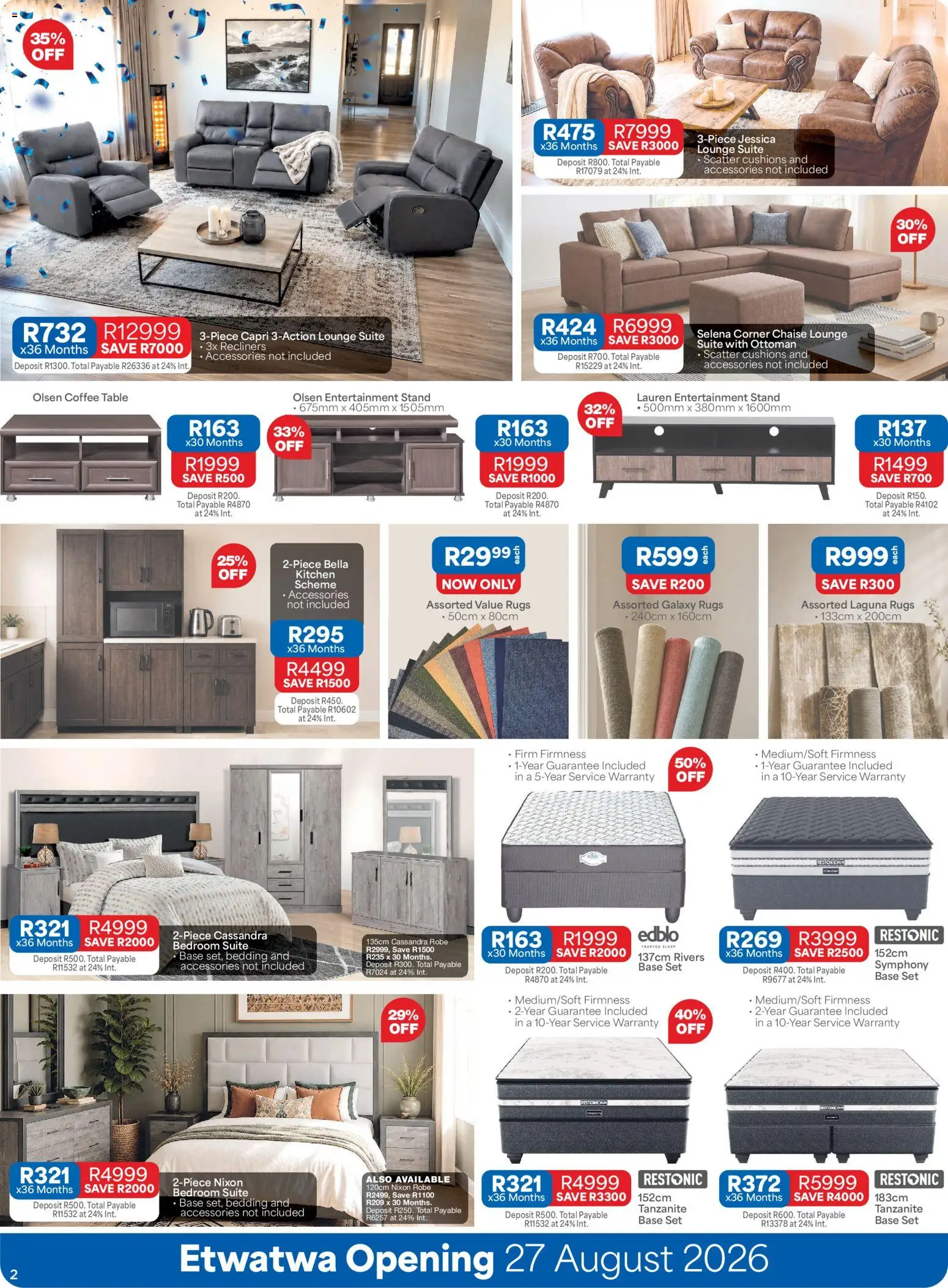 New OK Furniture catalogue – valid from 27/08/2026 | Page: 2 | Products: Coffee table, Table, Coffee, Chaise