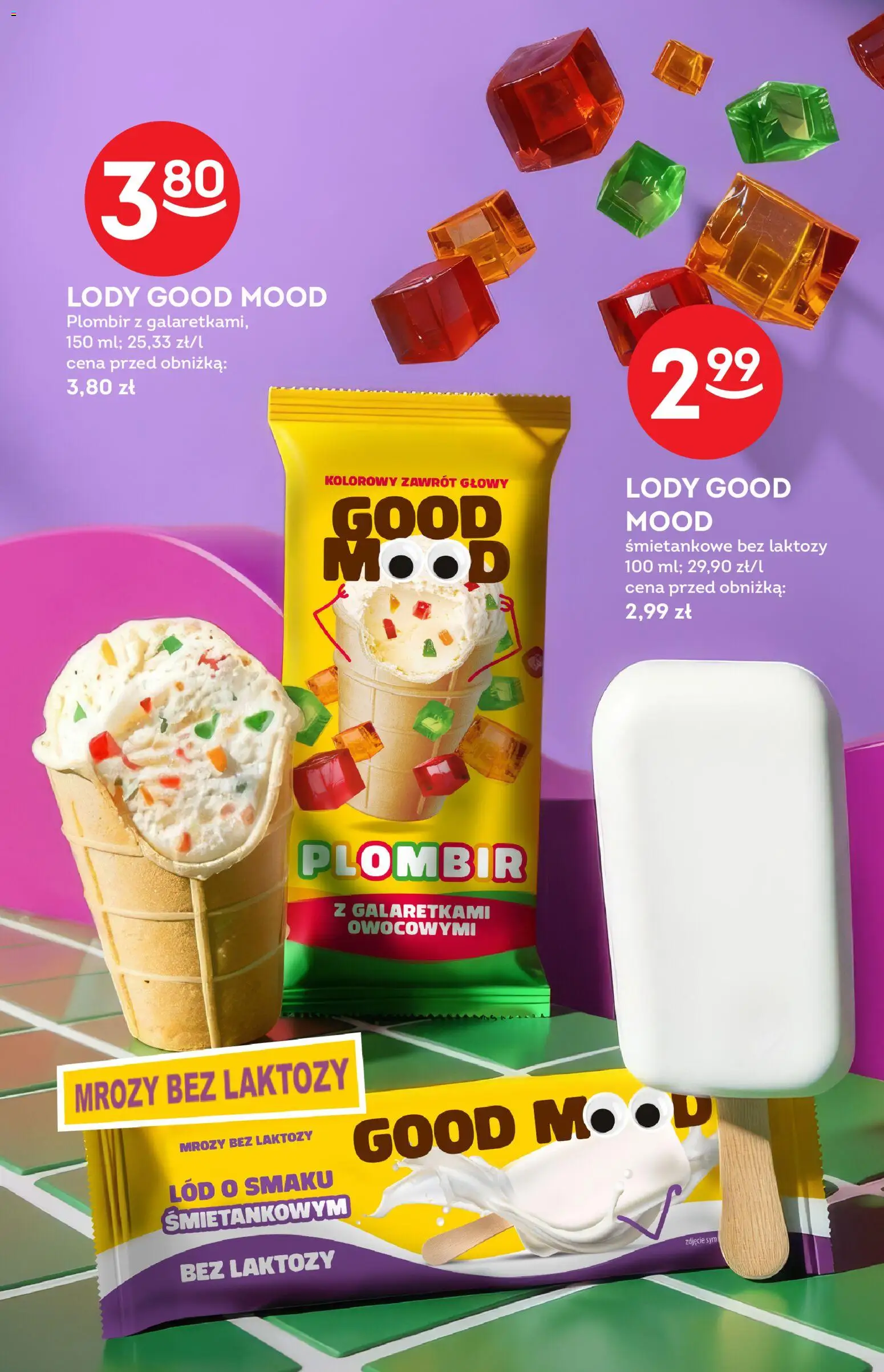 Żabka gazetka - Katalog lodowy od 03.06.2026 | Strona: 5 | Produkty: Bez laktozy, Lody