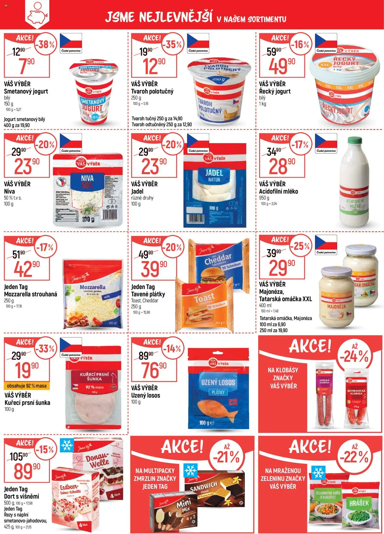 Globus leták od 12.08.2026 | Strana: 3 | Produkty: Jogurt, Klobásy, Acidofilní mléko, Bílý jogurt