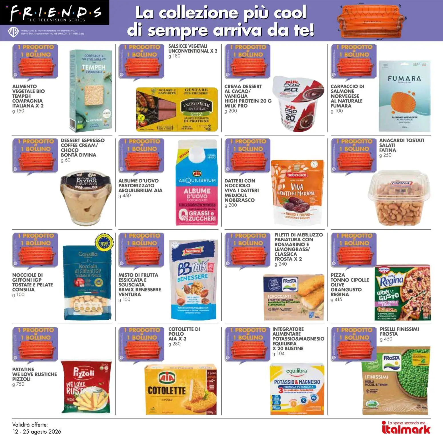 Volantino Italmark del 12/08/2026 | Pagina: 25 | Prodotti: Tè, Merluzzo, Olive, Salsicce
