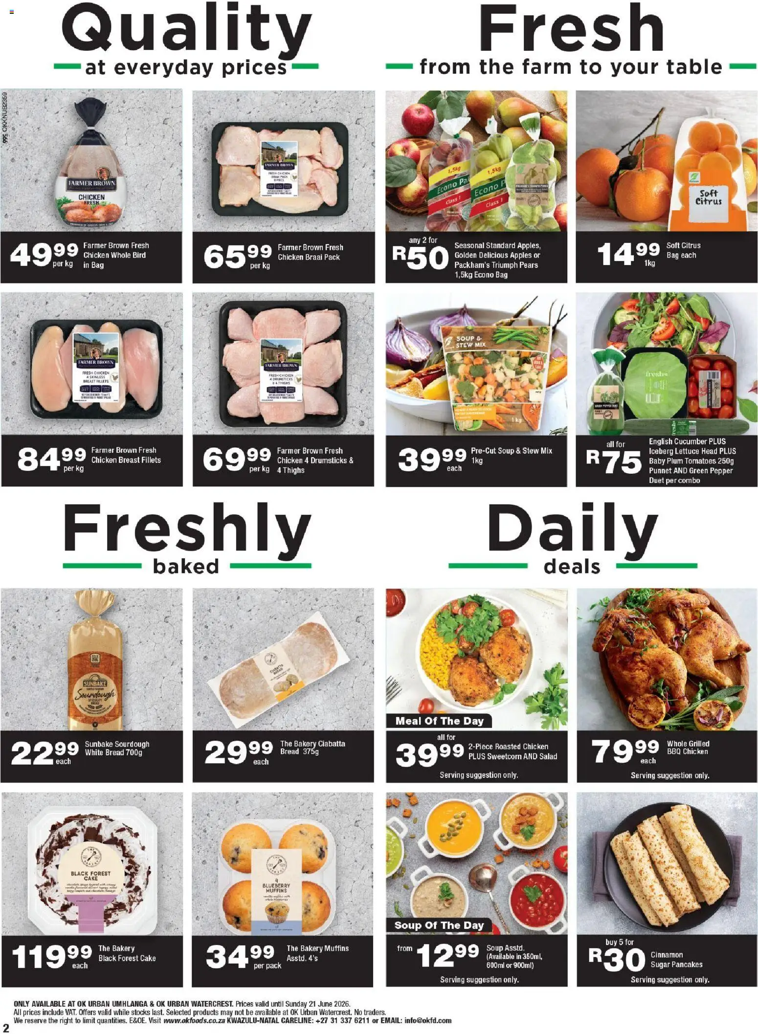 New OK Foods catalogue – valid from 10.06.2026 | Page: 2 | Products: Table, Chicken, Apples, Pepper