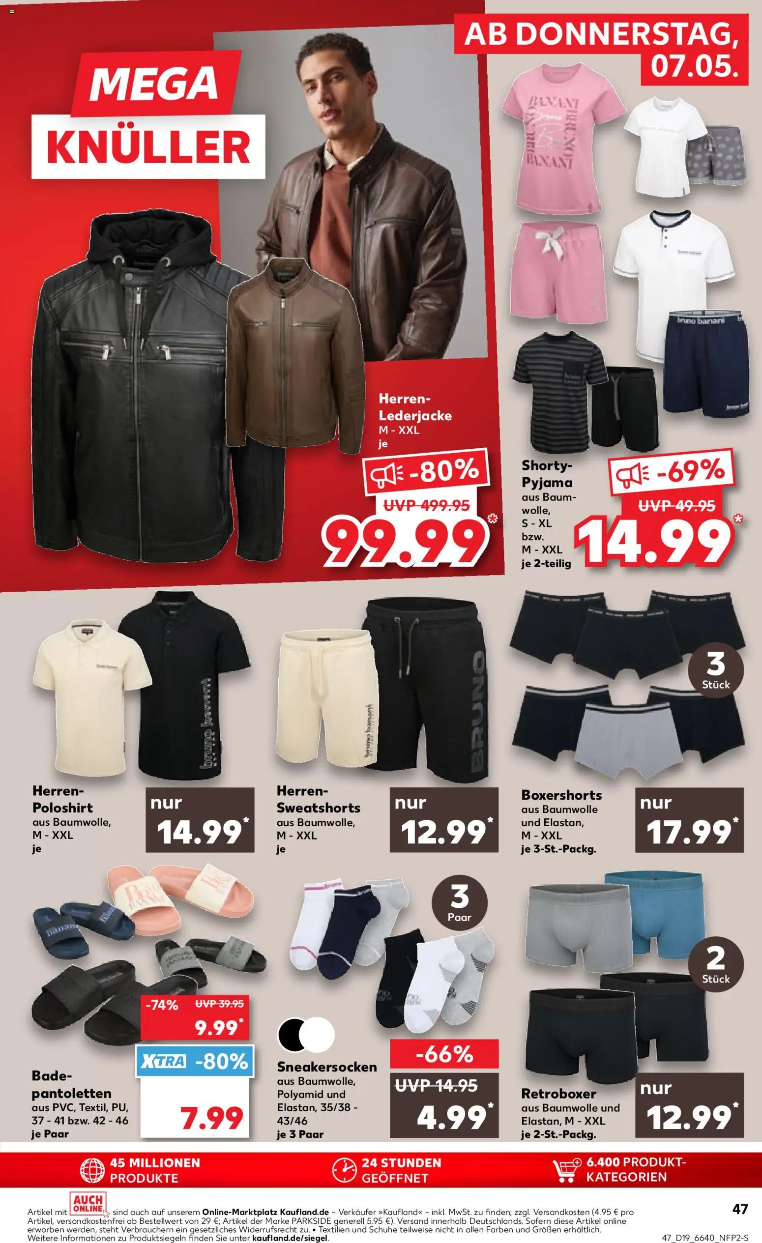 Kaufland Prospekt Stuttgart	 – gültig ab 07.05.2026 | Seite: 47 | Produkte: Sweatshorts, Poloshirt, Pyjama, Boxer