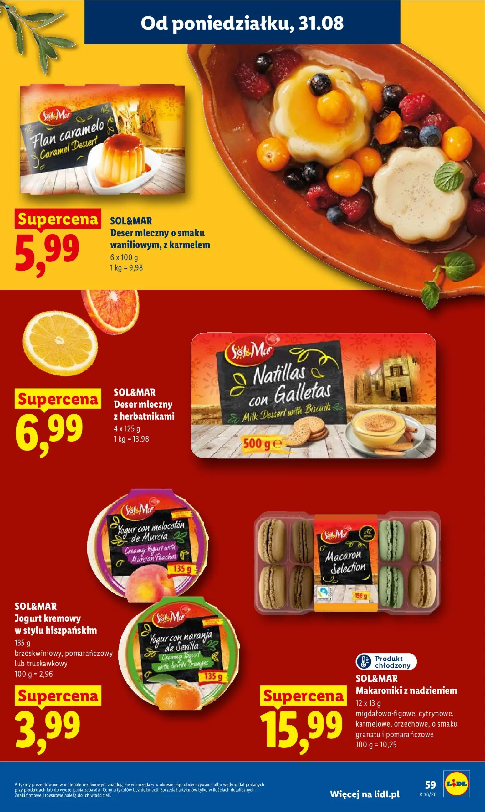 Lidl Polsko leták od 31.08.2026 | Strana: 59 | Produkty: Jogurt