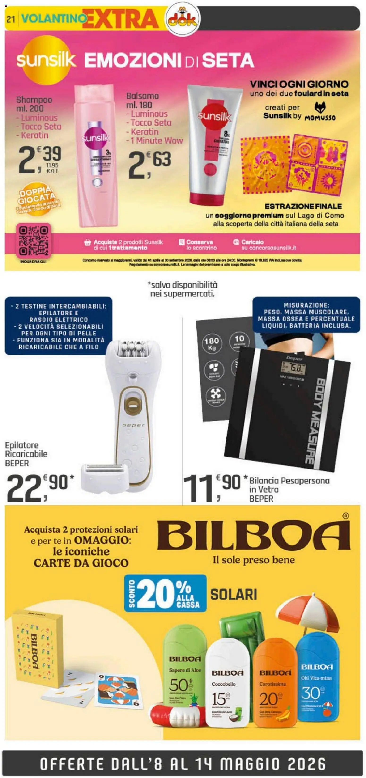 Volantino DOK del 04.05.2026 | Pagina: 21 | Prodotti: Shampoo, Balsamo, Rasoio, Tè