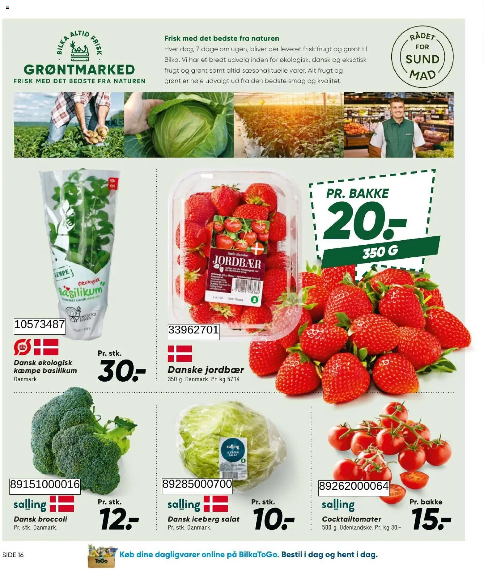 Bilka tilbudsavis – gyldig fra 14/08/2026 | Side: 18 | Produkter: Dagligvarer, Jordbær, Broccoli, Hat