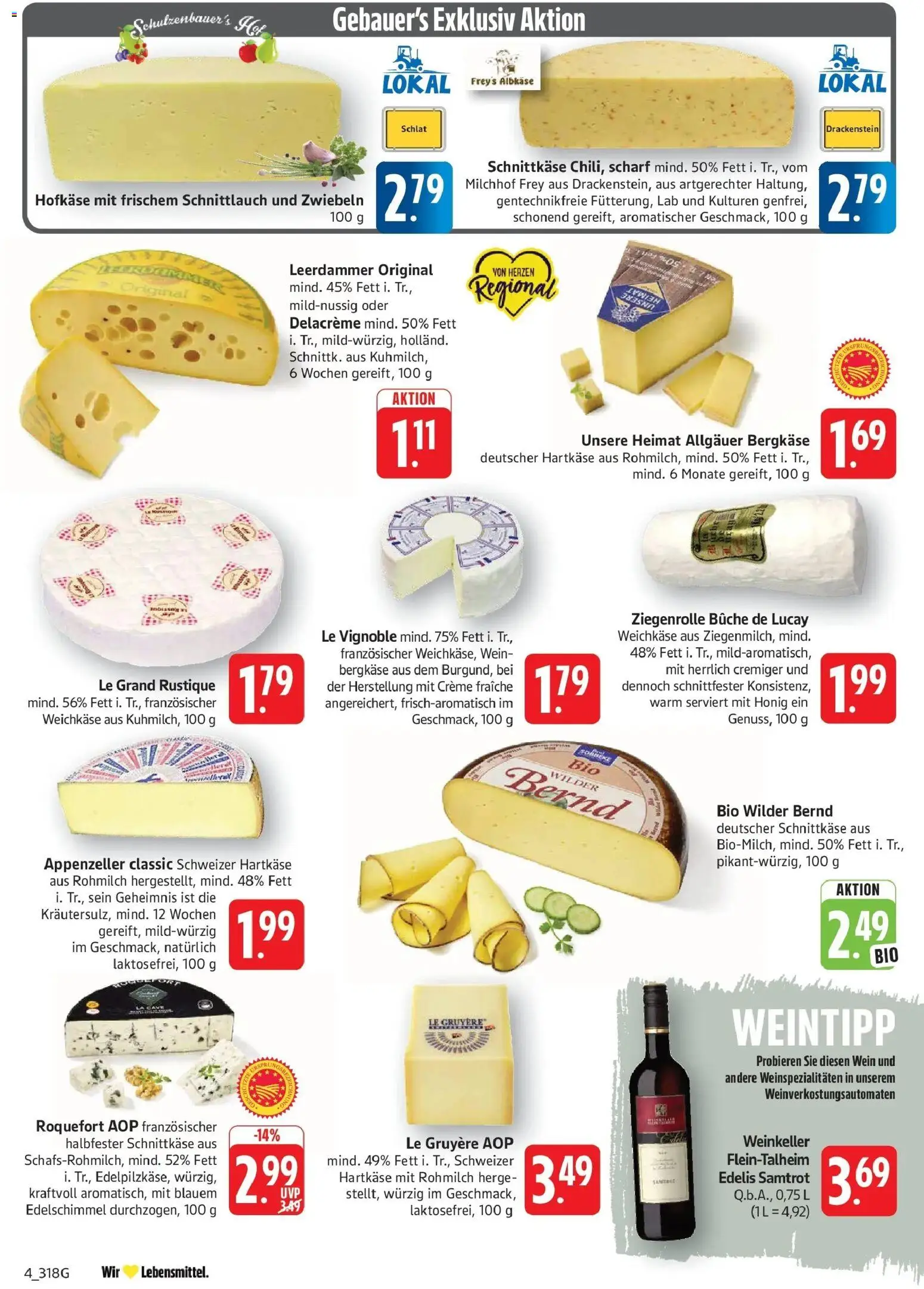 Edeka Prospekt Eislingen (ab 07.09.2026) » Angebote Online | Seite: 4 | Produkte: Leerdammer, Creme, Zwiebeln, Wein