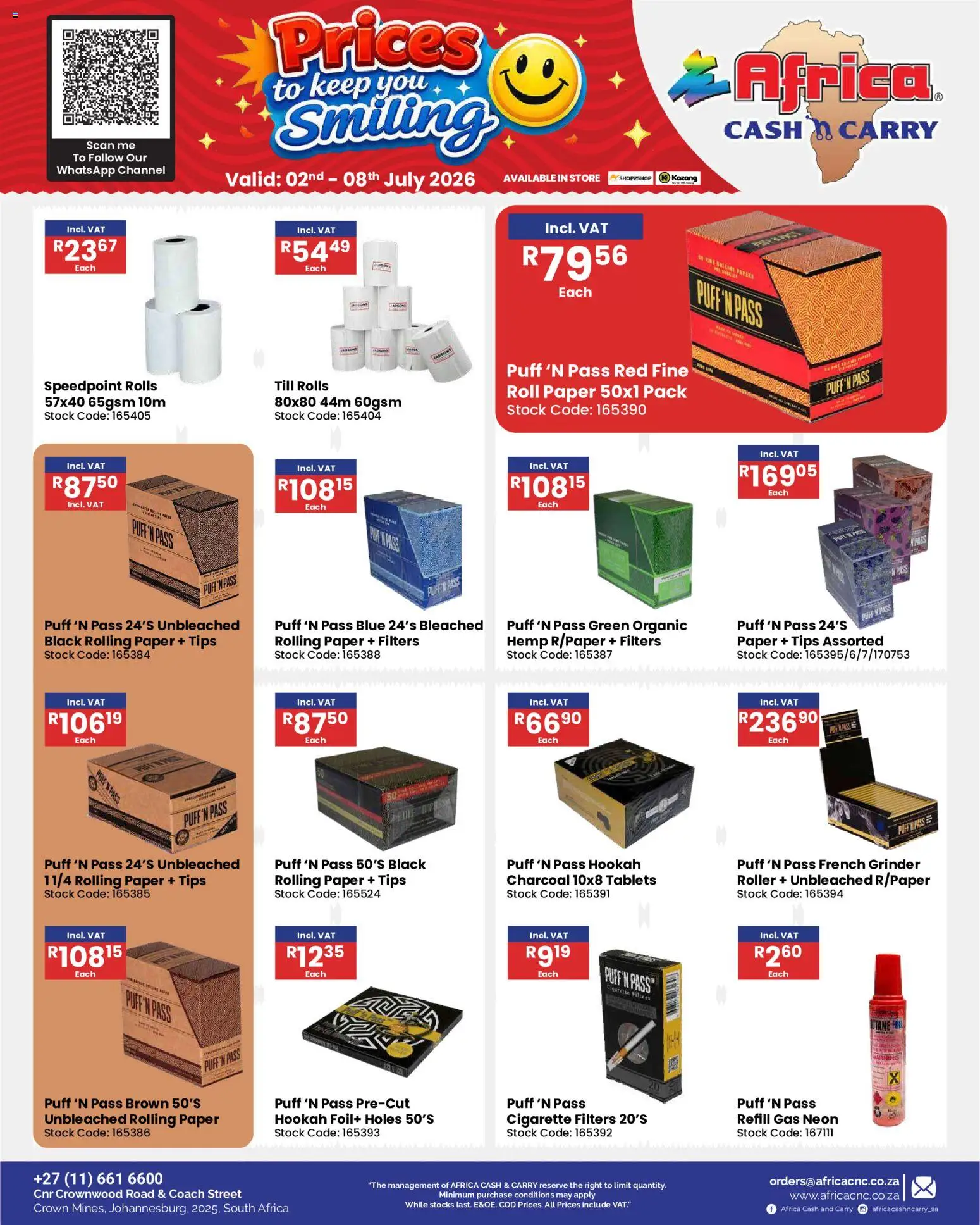 New Africa Cash & Carry catalogue – valid from 02/07/2026 | Page: 72 | Products: Grinder, Stock, Paper