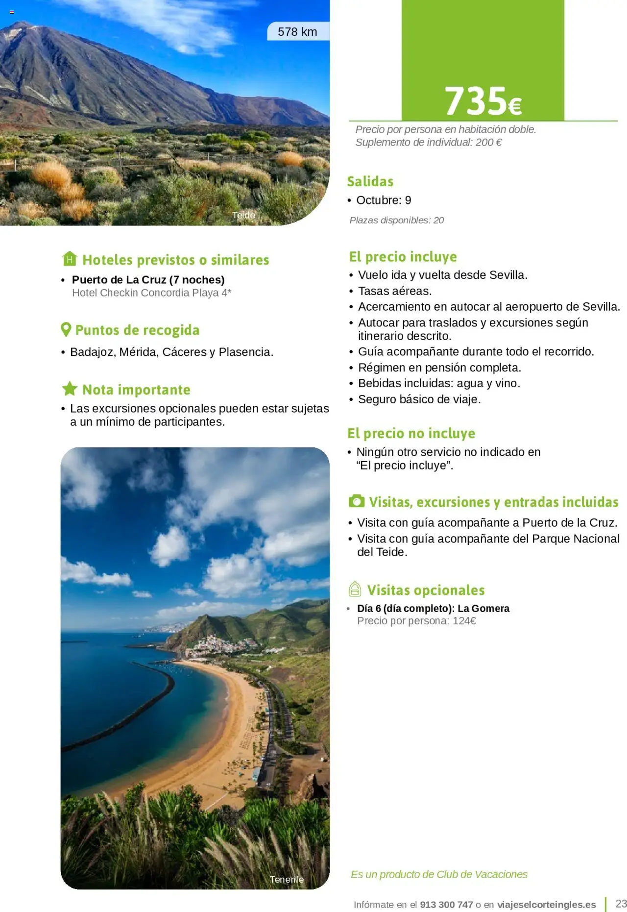 Viajes El Corte Inglés - Catálogo Junta de Extremadura │ válido desde el 01.03.2025 | Página: 23