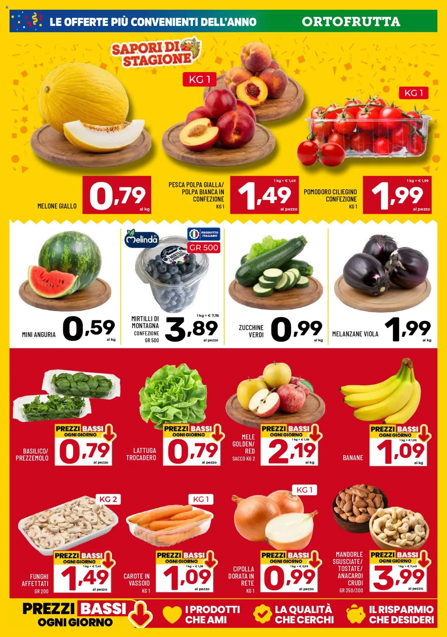 Volantino Il Centesimo del 07/07/2026 | Pagina: 3 | Prodotti: Banane, Pomodoro, Vassoio, Lattuga
