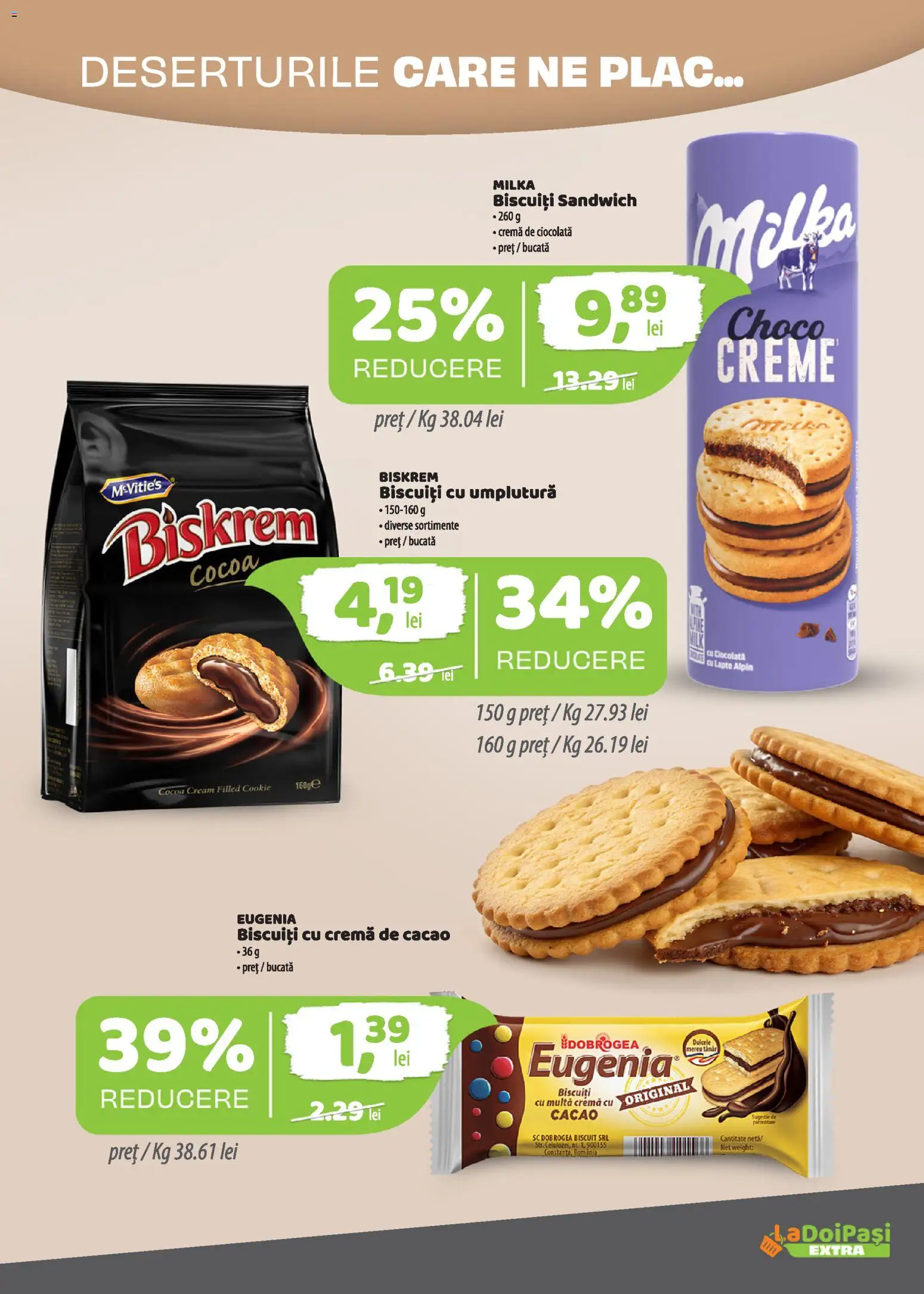 Noul catalog LaDoiPași – valabil de la 01.07.2026 | Pagină: 7 | Produse: Lapte, Ciocolată, Cacao, Biscuiți