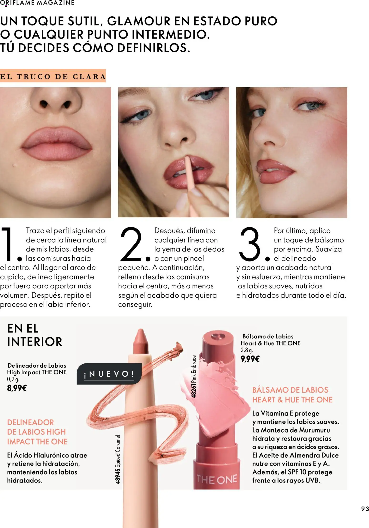 Oriflame - Catálogo Campaña 14 │ válido desde el 07/10/2026 | Página: 93 | Productos: Dulce, Manteca, Aceite, Delineador de labios