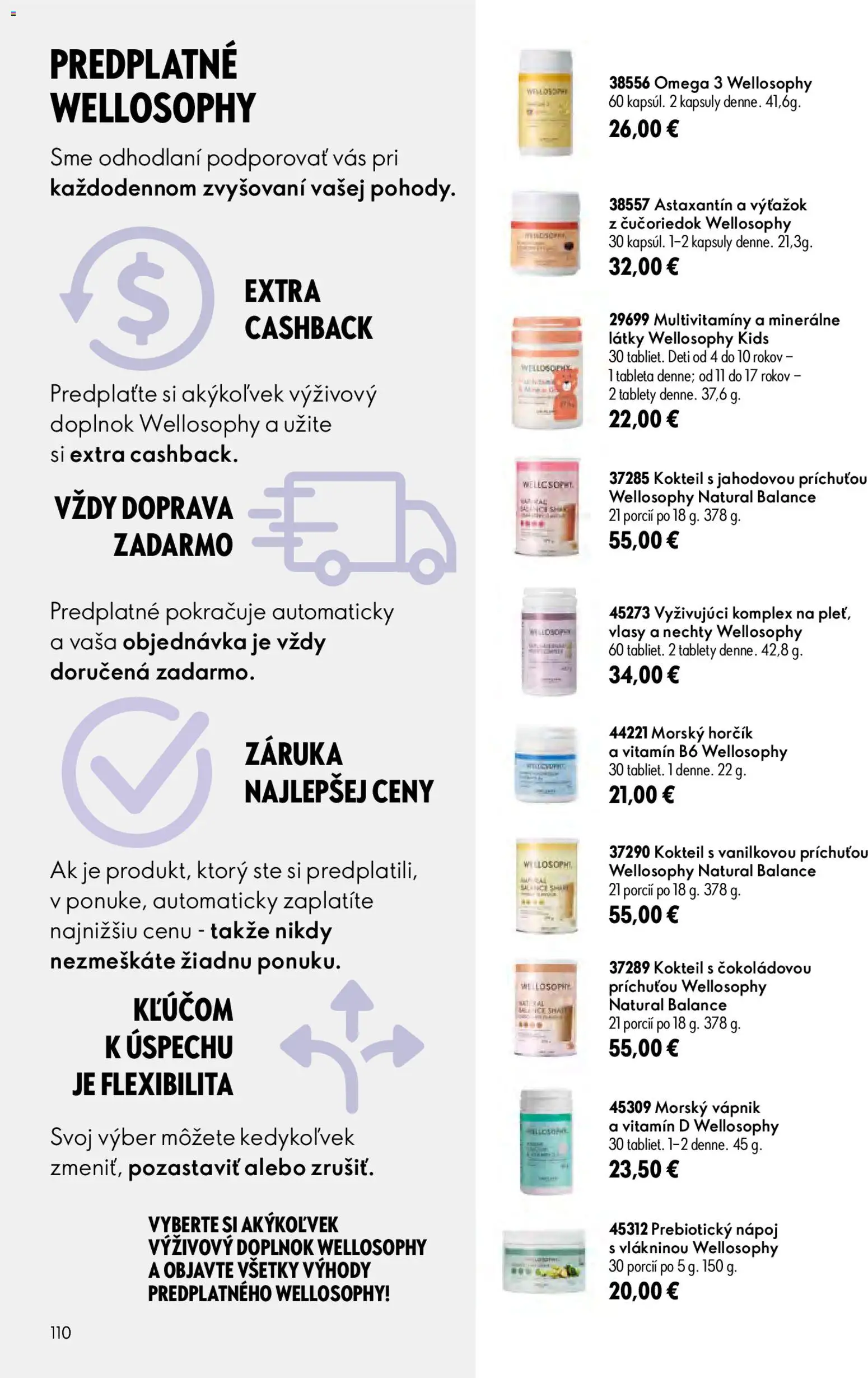 Nové Oriflame akcie – leták je platný od 29.07.2026 | Strana: 110 | Produkty: Omega 3, Omega
