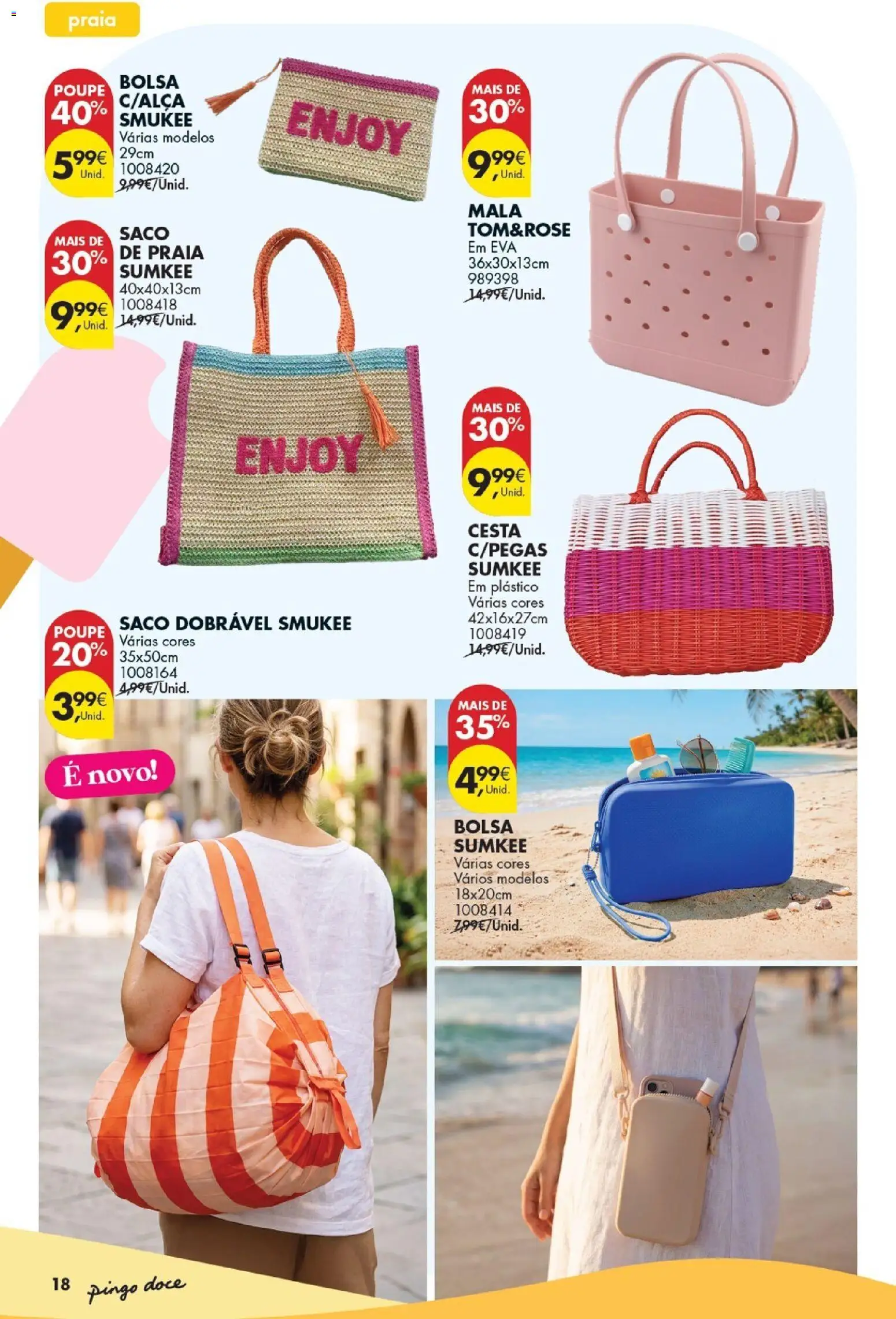 Pingo Doce Bazar Verão │ válido de 09.06.2026 | Página: 18 | Produtos: Bolsa, Cesta
