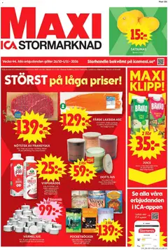 ICA Maxi erbjudanden - Förhandsvisning av reklamblad från butik ICA Maxi aktuell från 26/10/2026