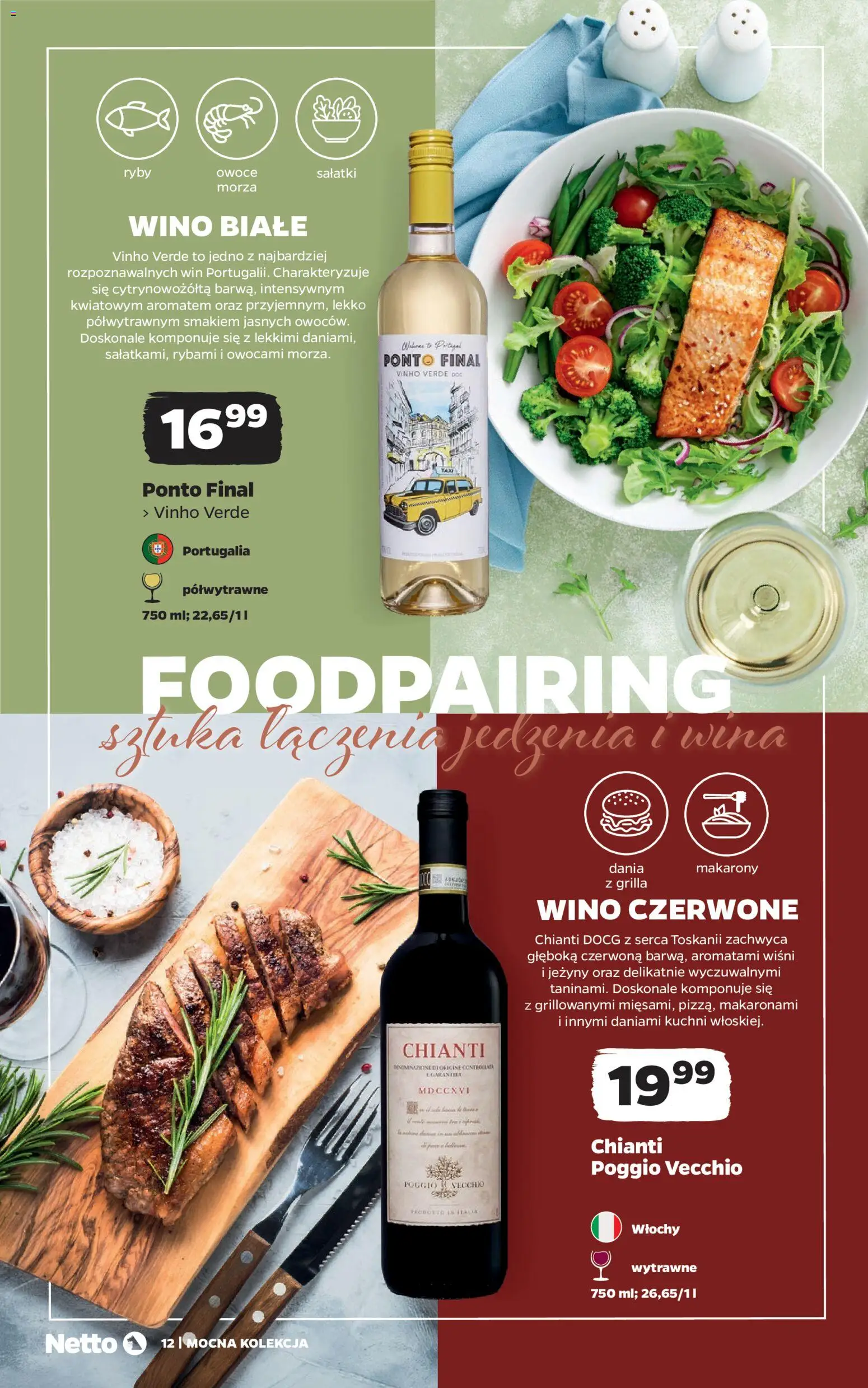 Netto gazetka - Wina od 20.07.2026 | Strona: 12 | Produkty: Wino, Ryby, Makarony, Owoce