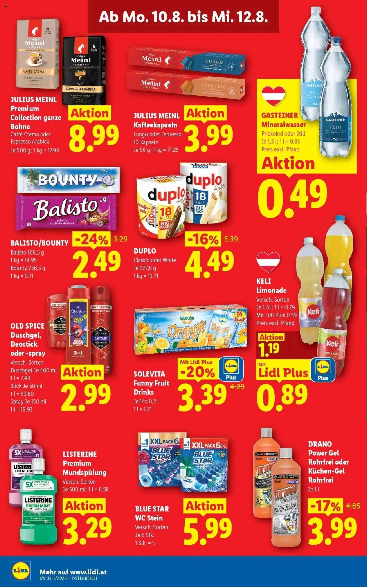 Lidl Flugblatt - Fohnsdorf, Neunkirchen, Graz ab 06.08.2026 - Angebote ab donnerstag | Seite: 43 | Produkte: WC Stein, Mineralwasser, Duschgel, Deodorant