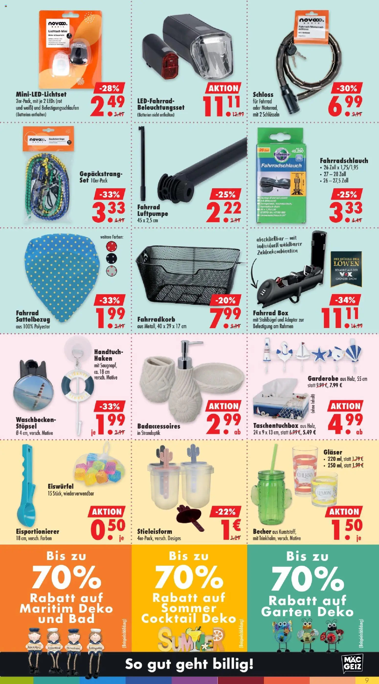 Mäc Geiz Prospekt – gültig ab 01.06.2026 | Seite: 9 | Produkte: Adapter, Batterien, Box, Bad