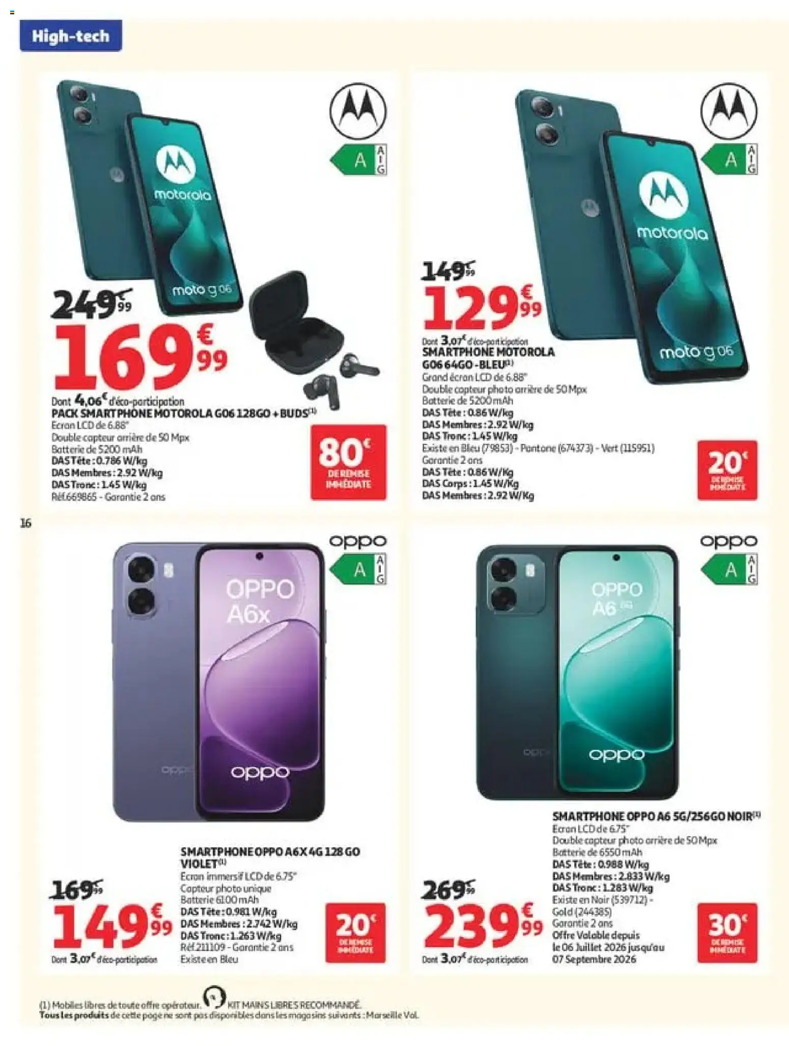 {H1} | Page: 16 | Produits: Smartphone, Batterie