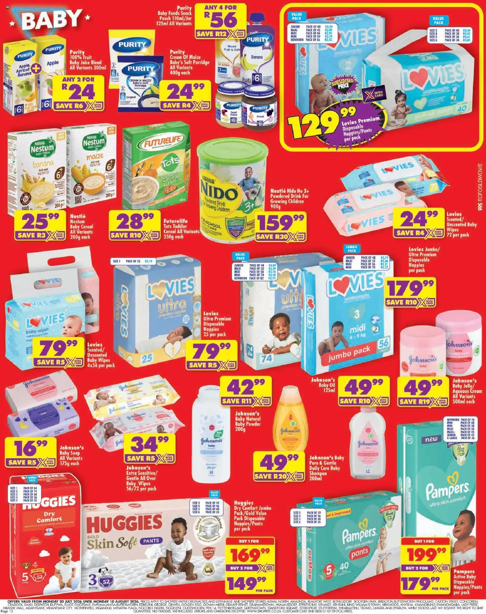 New Shoprite catalogue – valid from 20/07/2026 | Page: 12 | Products: Powder, Cream, Soap, Fruit