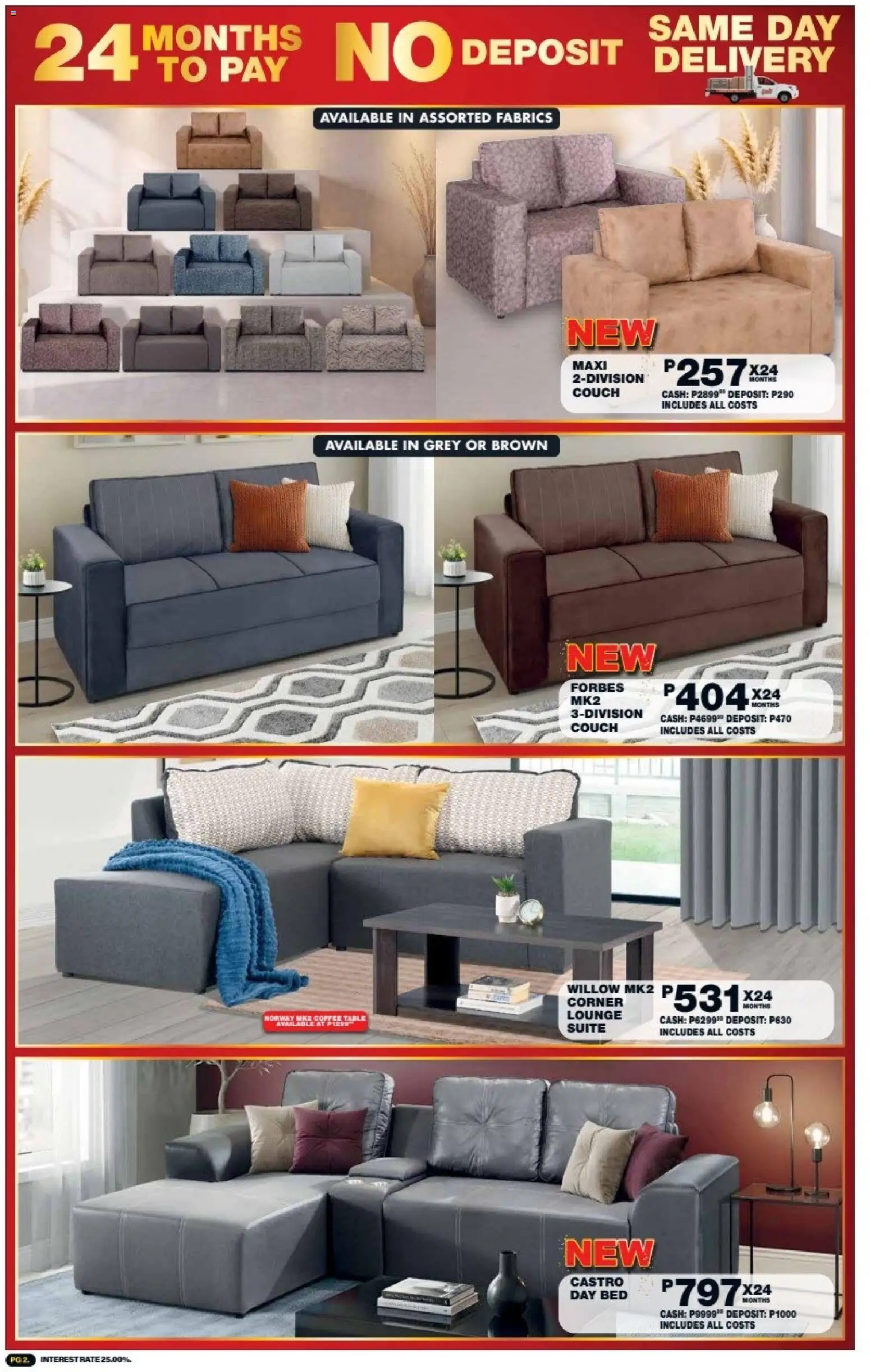 New Lewis Stores catalogue – valid from 05/10/2026 | Page: 2 | Products: Bed, Couch, Table, Coffee