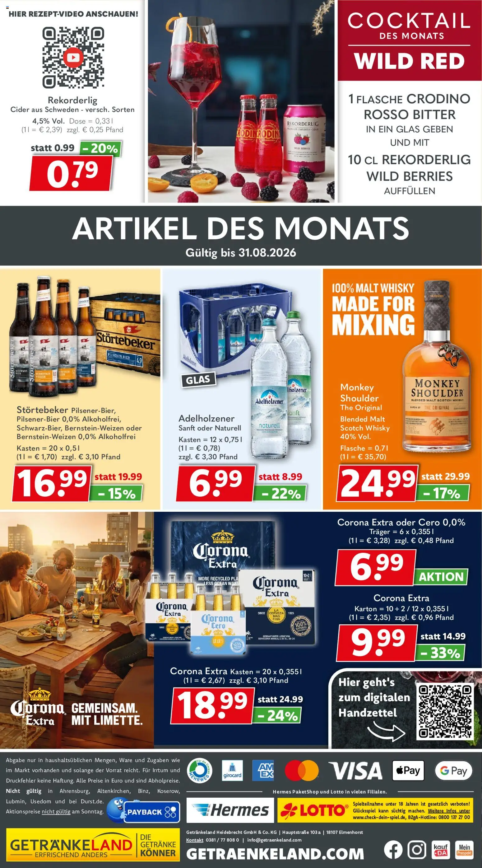 Getränkeland Prospekt – gültig ab 17.08.2026 | Seite: 12 | Produkte: Whisky, Bier, Adelholzener