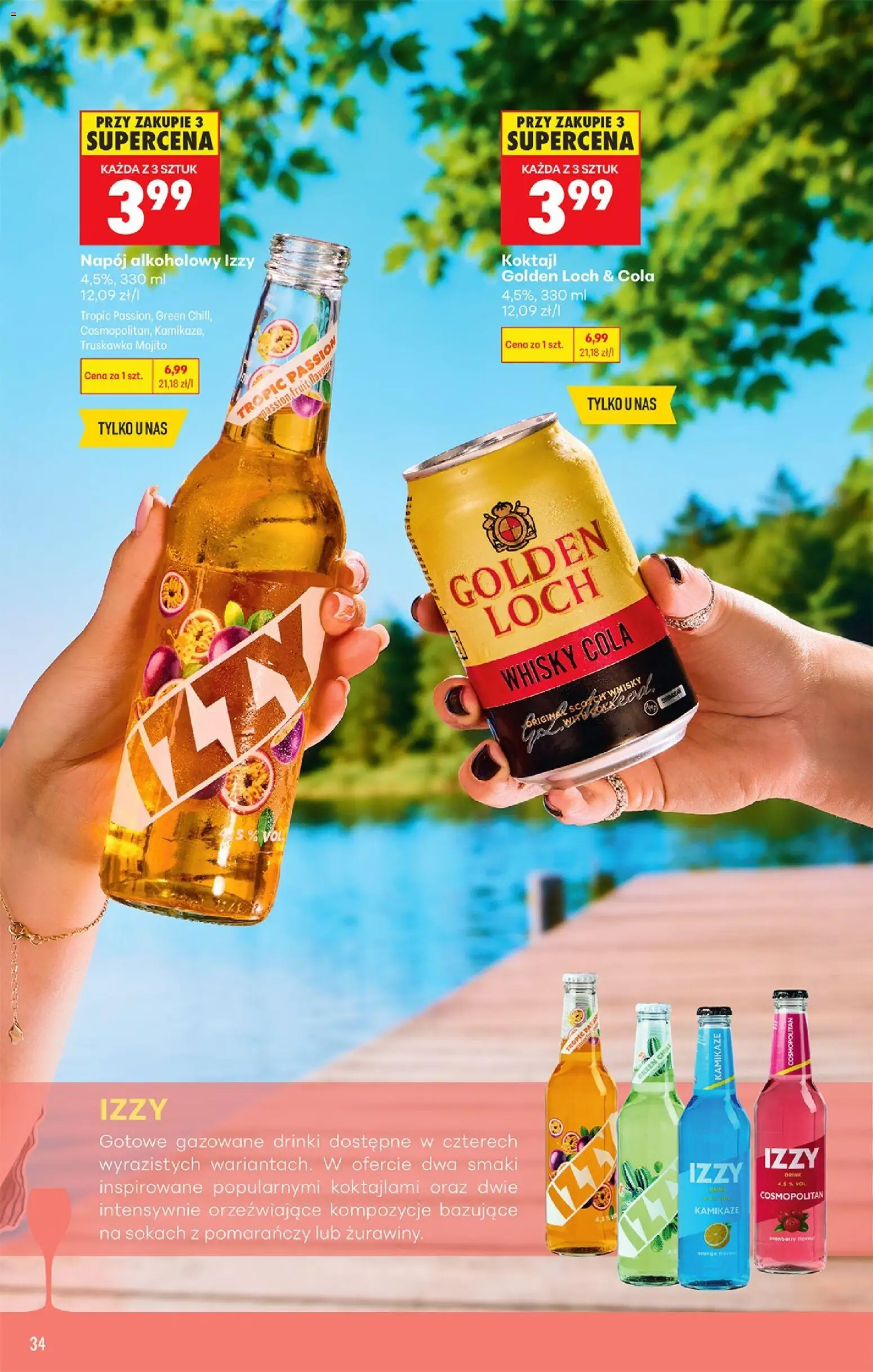 Biedronka gazetka - Czas na toast od 29.06.2026 | Strona: 34 | Produkty: Chili, Izzy, Whisky