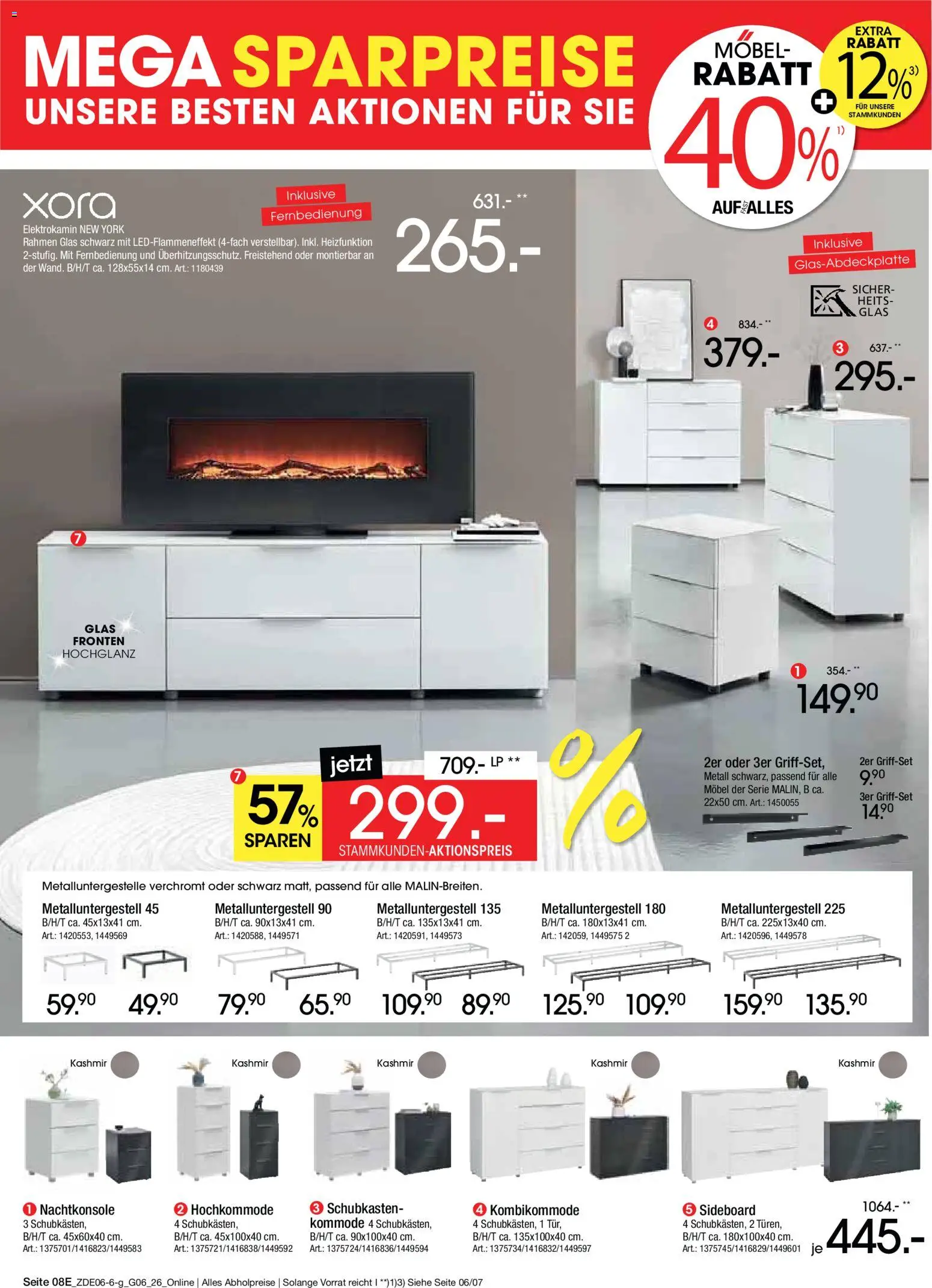 Zurbrüggen Mega Sparpreise – gültig ab 08.06.2026 | Seite: 18 | Produkte: Sideboard, Kommode