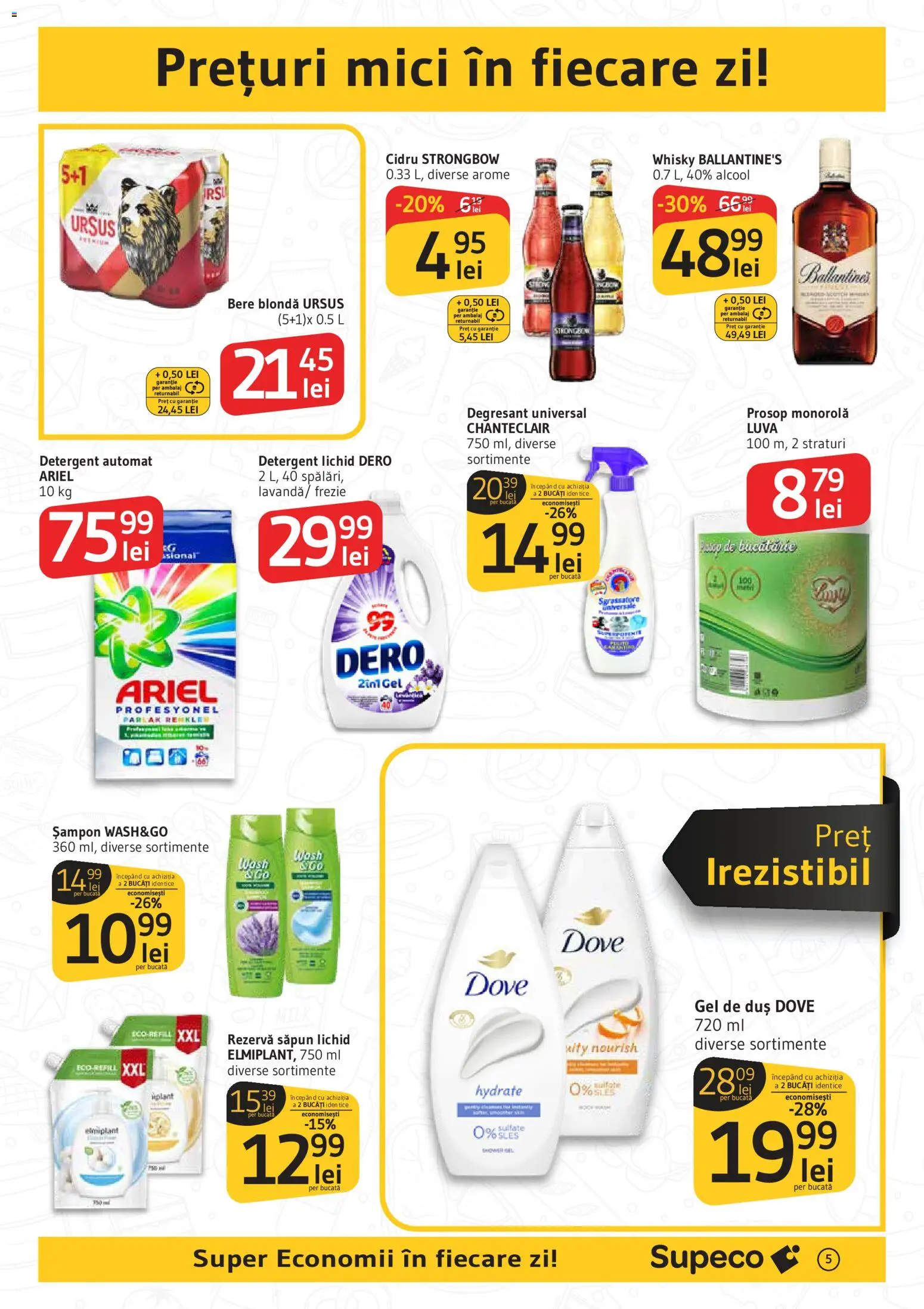 Noul catalog Supeco – valabil de la 14.05.2026 | Pagină: 5 | Produse: Kedi Ödül Oyuncakları, Duș, Săpun lichid, Rezervă săpun