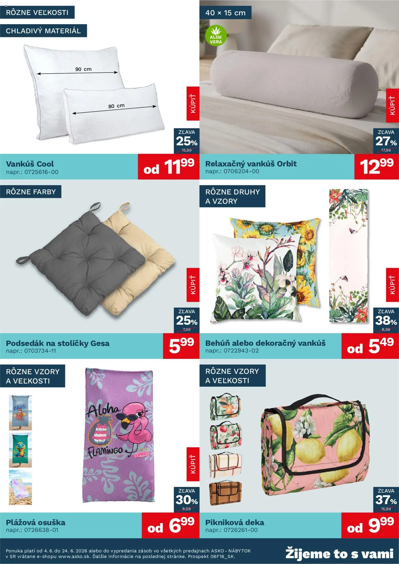 Nové ASKO nábytok akcie – leták je platný od 04.06.2026 | Strana: 3 | Produkty: Nábytok, Stoličky, Vankúš