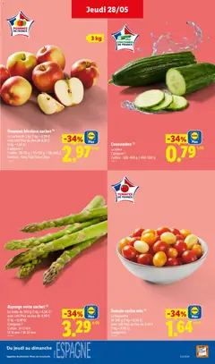 LIDL - Prévisualisation de Concombre (1), La pièce, Catégorie 1, Calibre: 300-400 g / 400-500 g valide à partir de 28.05.2026 | Page: 3