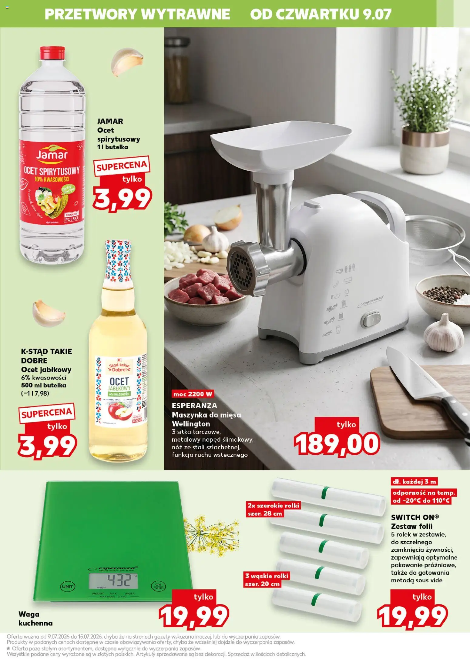 Kaufland Polsko leták - Kochamy przetwory od 09.07.2026 | Strana: 15 | Produkty: Ocet, Sous vide