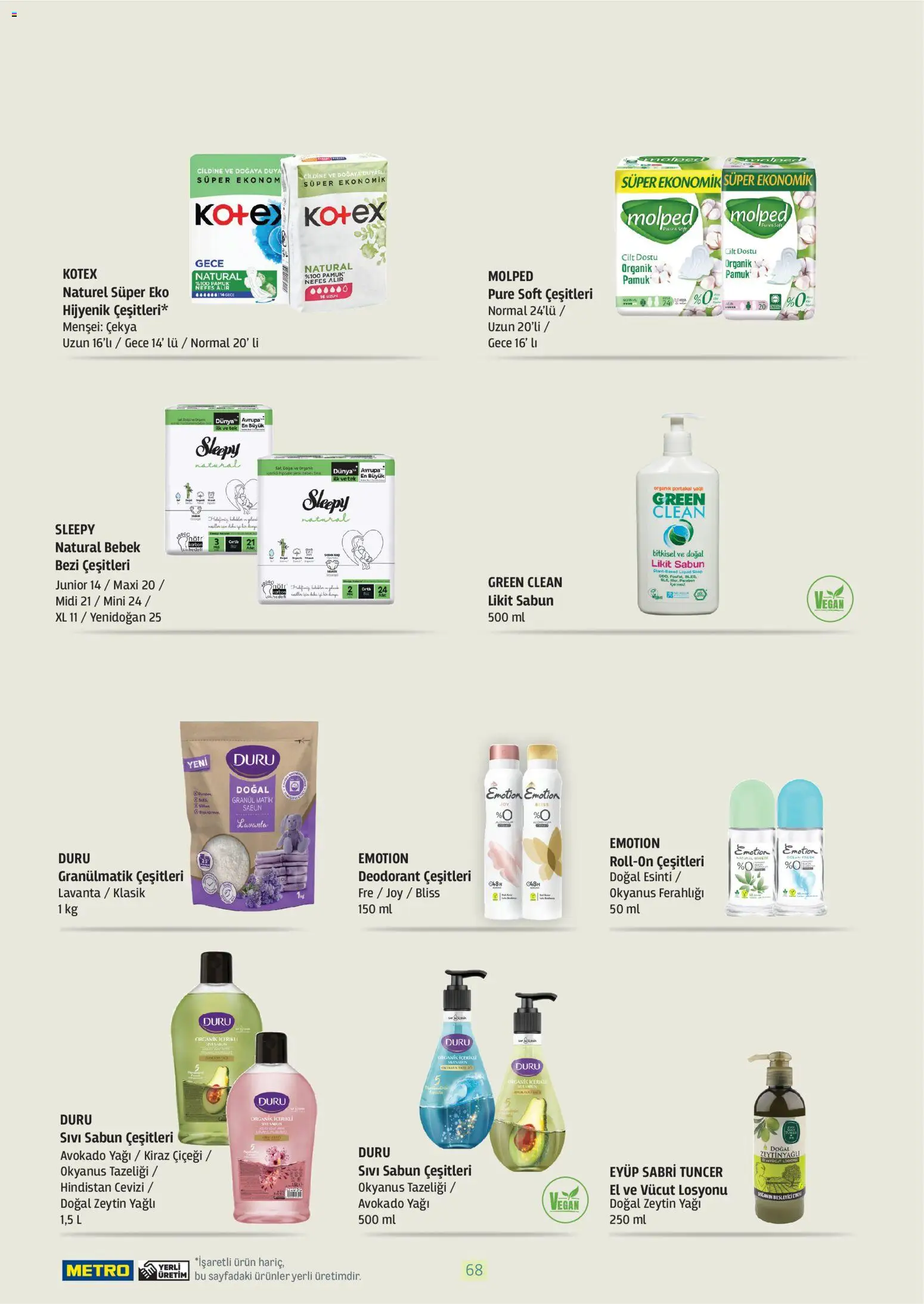 Metro - Bitki Bazlı ve Vegan 2025 - 21 Ekim 2025 tarihinden itibaren geçerlidir | Sayfa: 68 | Ürünler: Deodorant, Avokado, Zeytin, Kiraz