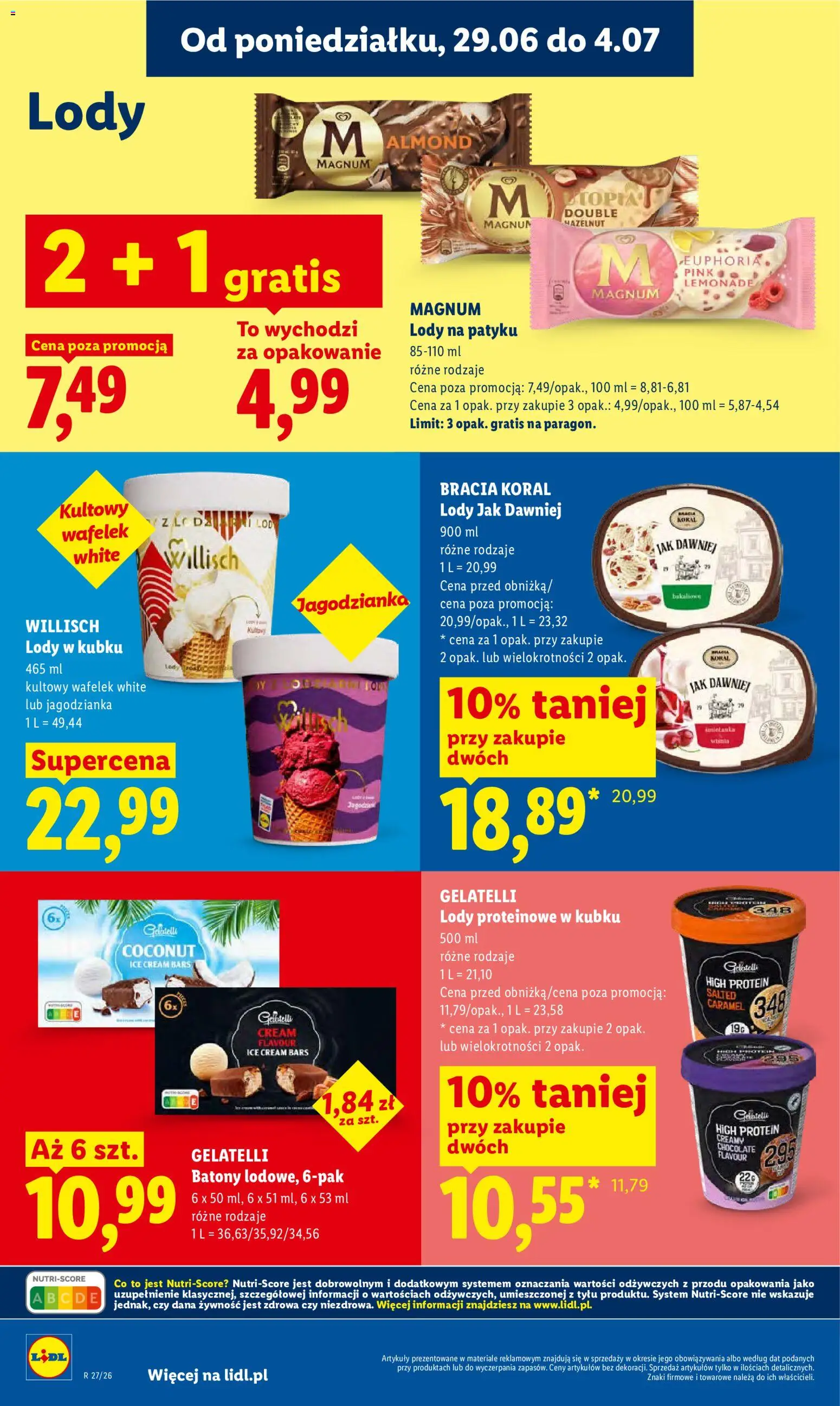 Lidl Polsko leták od 29.06.2026 | Strana: 60 | Produkty: Magnum, Gelatelli, Protein