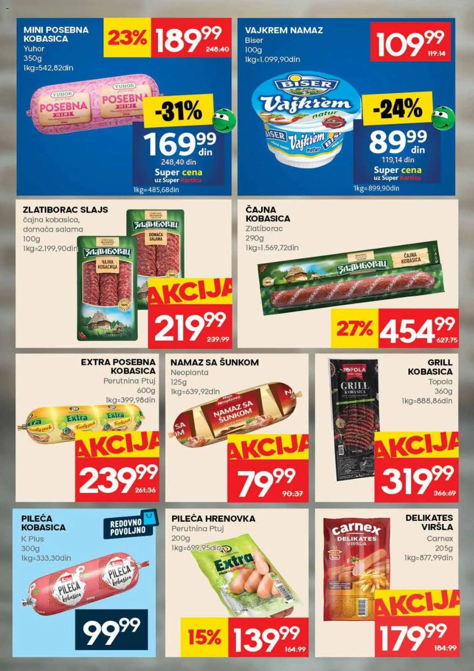 Idea katalog - važi od 16.04.2026 | Strana: 8 | Proizvode: Vajkrem, Salama, Perutnina Ptuj, Kobasica