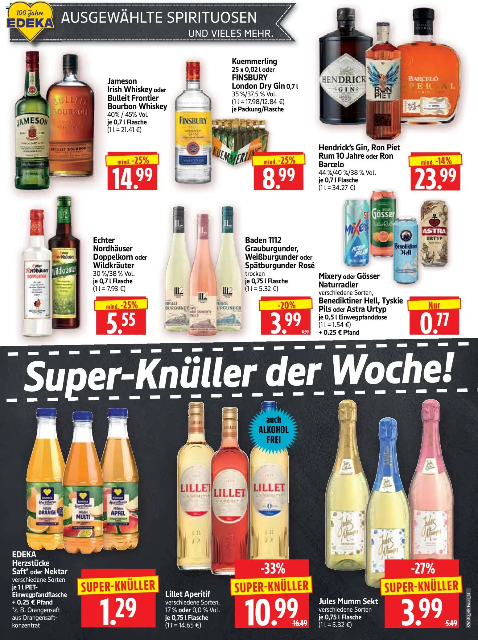 HERKULES Prospekt – gültig ab 20.07.2026 | Seite: 13 | Produkte: Tyskie, Astra, Jameson, Orangensaft