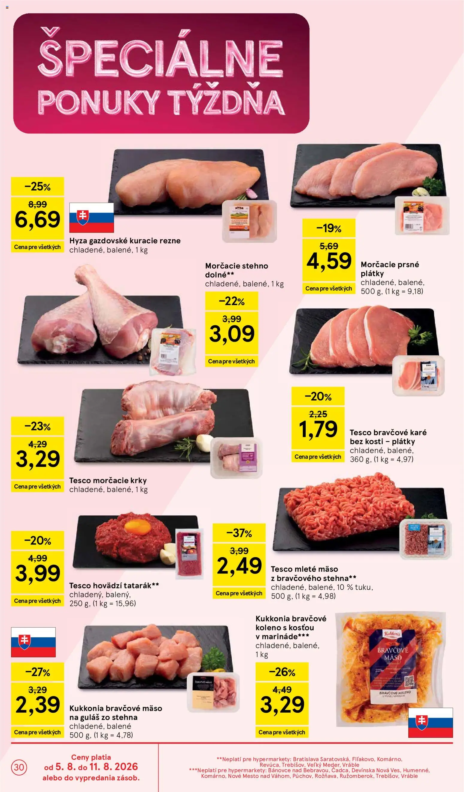 Nové Tesco akcie – leták je platný od 05.08.2026 | Strana: 30
