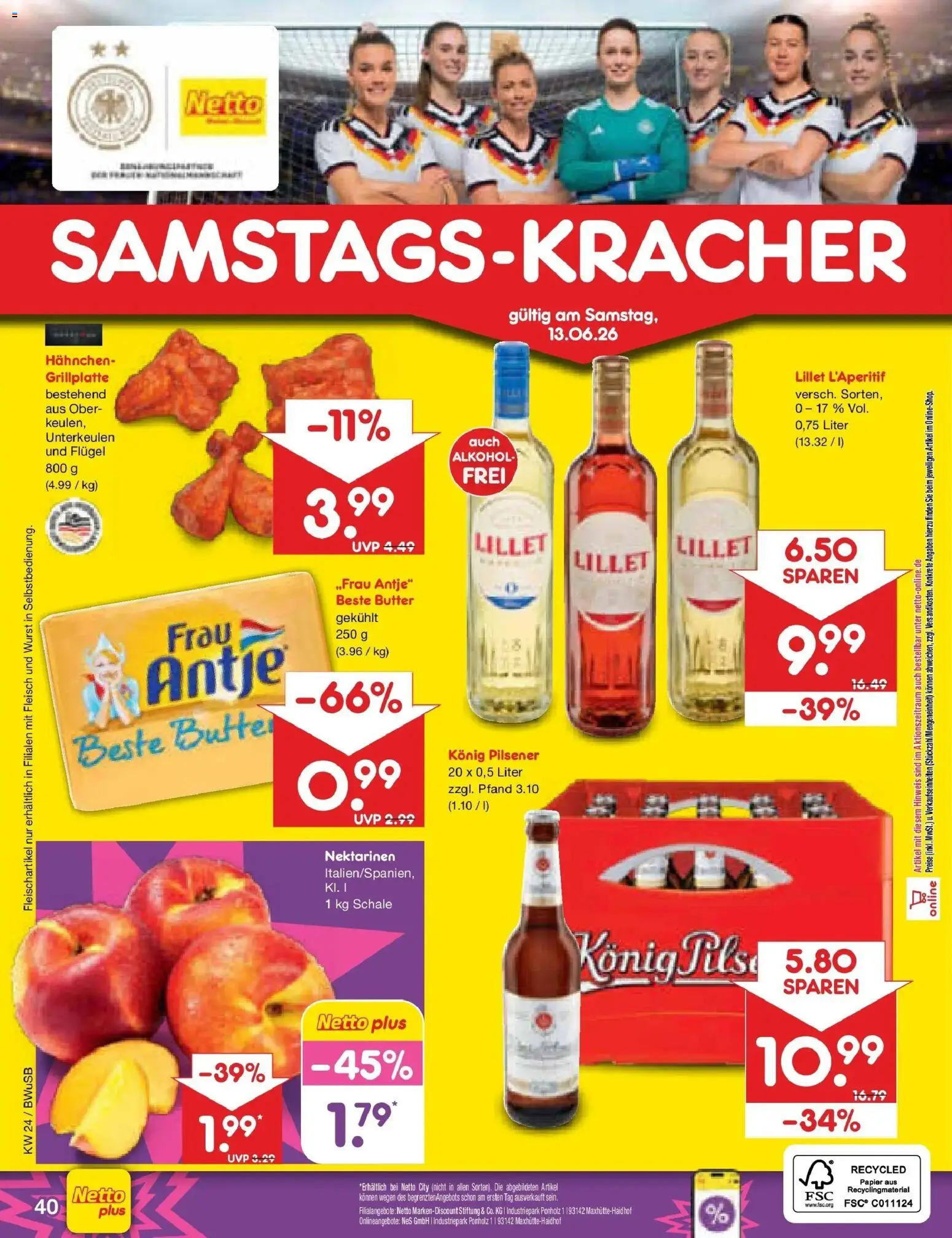 Netto Marken-Discount Prospekt Stemwede-Dielingen – gültig ab 08.06.2026 | Seite: 56 | Produkte: Hahnchen, Butter, Wurst, Fleisch