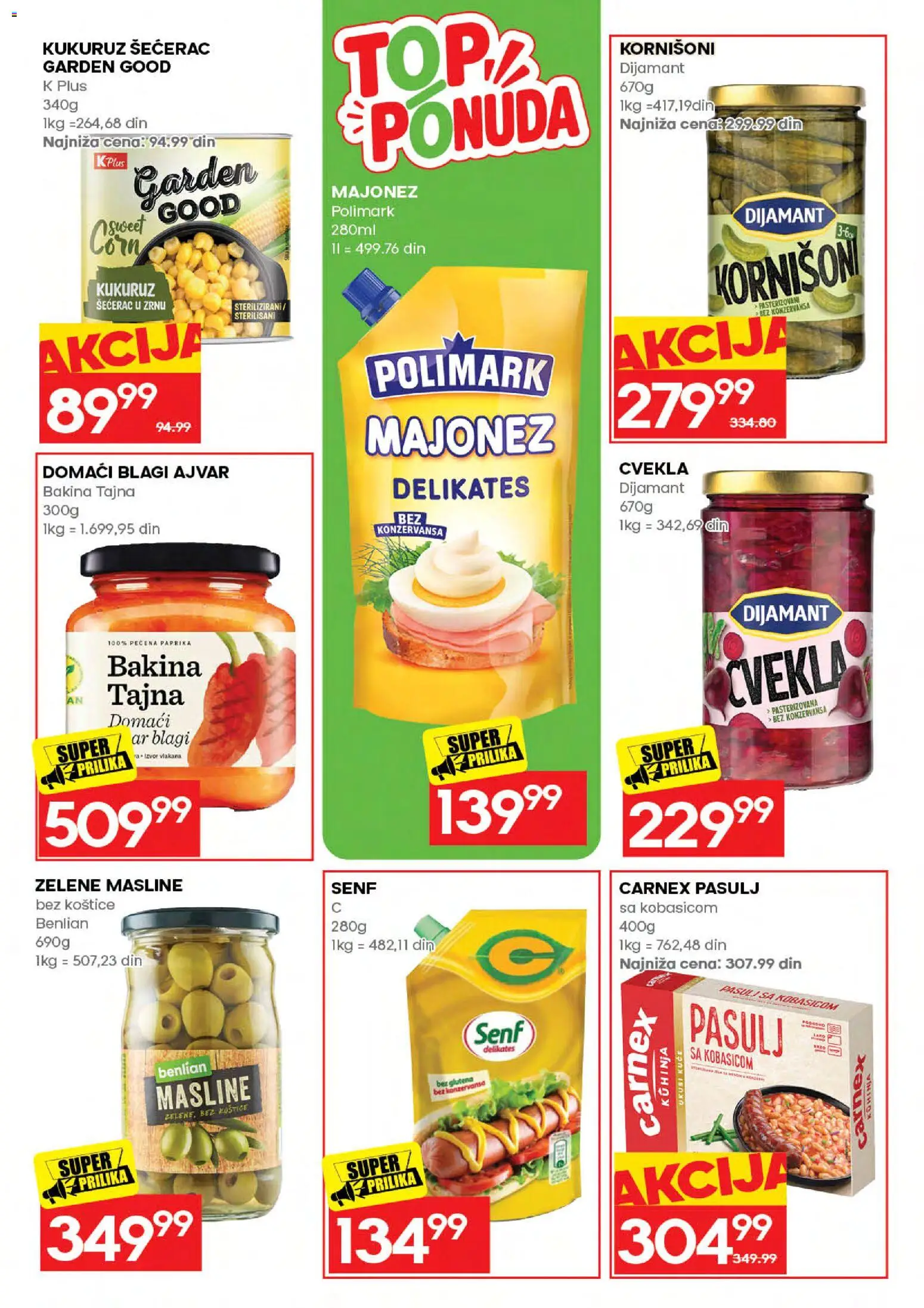 Mercator katalog - važi od 06.08.2026 | Strana: 35 | Proizvode: Masline, Senf, Paprika, Kornišoni