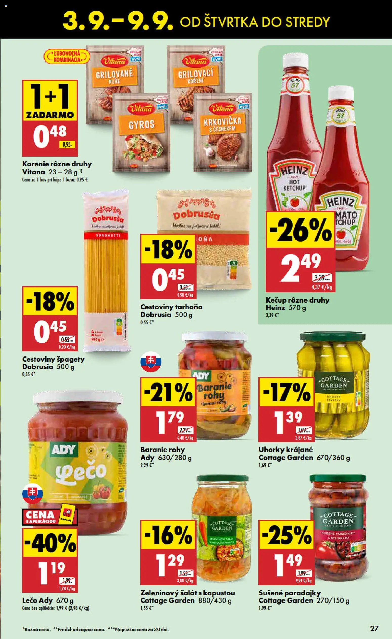Nové Biedronka akcie – leták je platný od 03.09.2026 | Strana: 27 | Produkty: Krkovička, Kečup, Korenie, Špagety