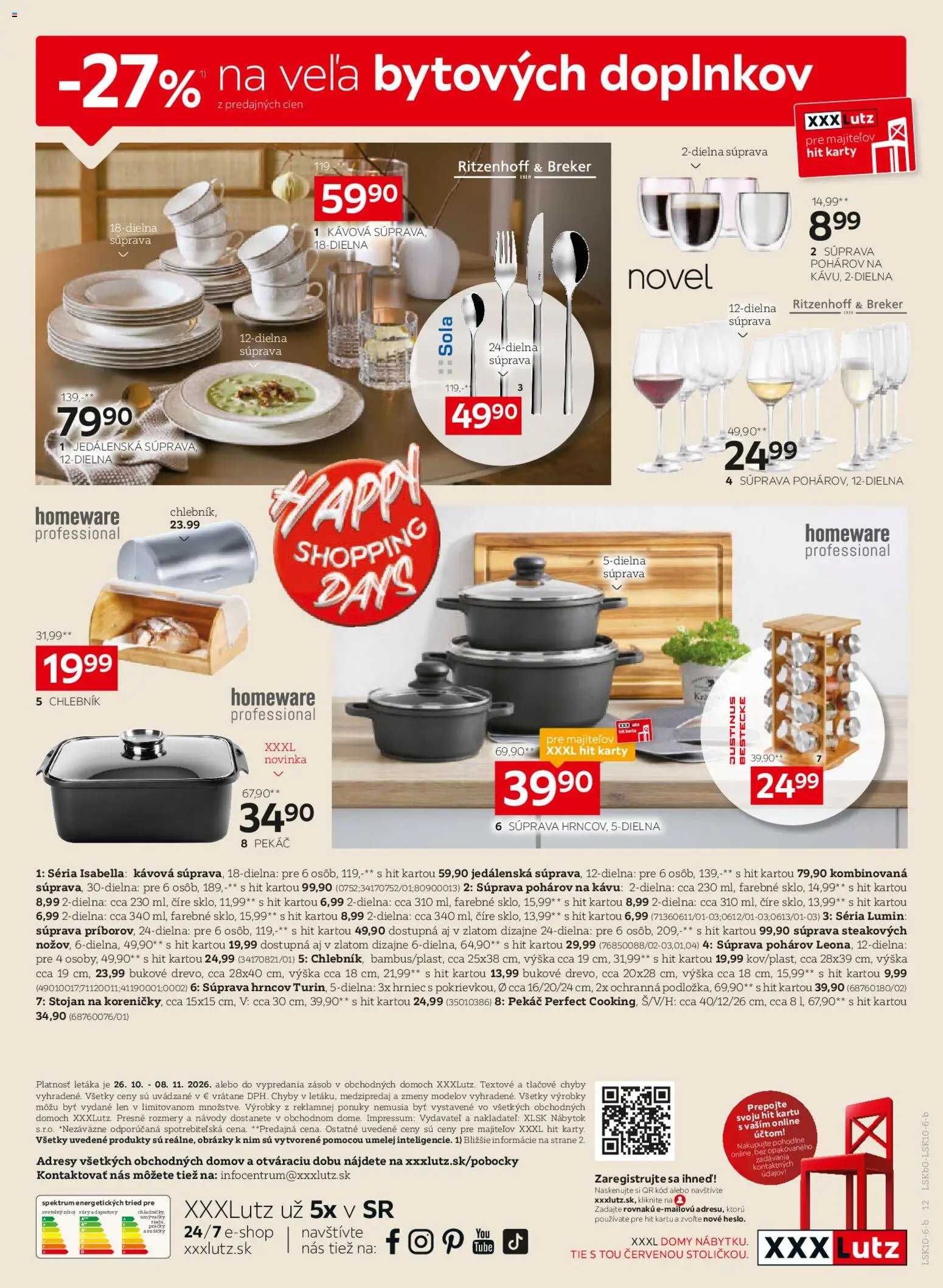 Nové XXXLutz akcie – leták je platný od 26.10.2026 | Strana: 15 | Produkty: Nábytok