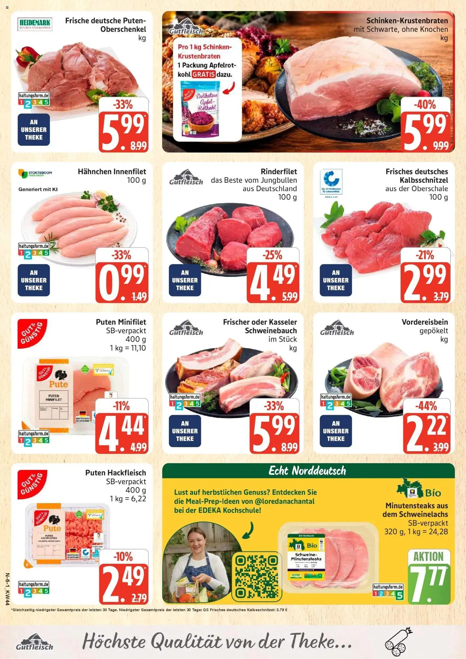 Marktkauf Prospekt Cuxhaven (ab 26.10.2026) » Angebote online | Seite: 6 | Produkte: Pute, Rotkohl, Schinken, Hackfleisch