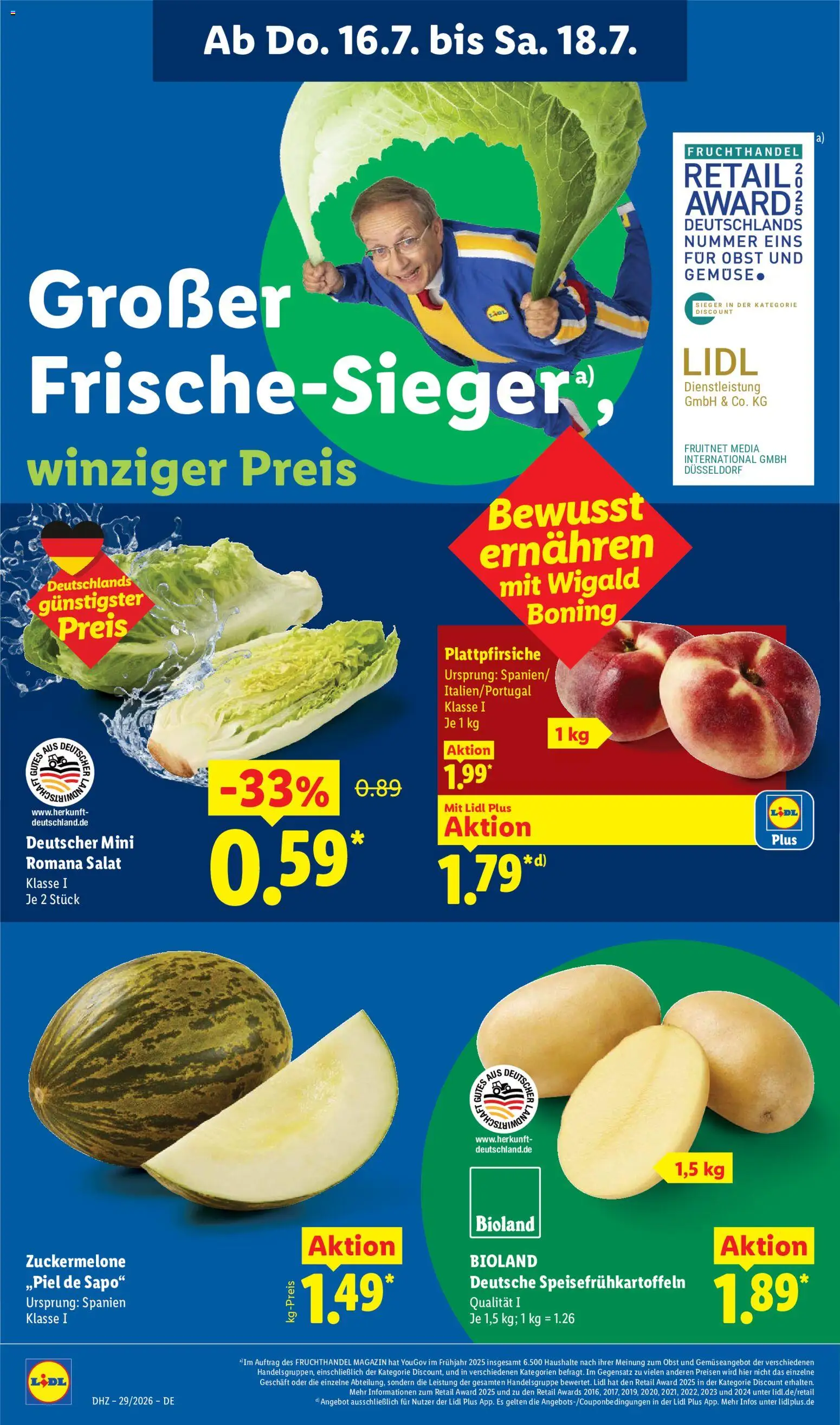 Lidl Prospekt – gültig ab 13.07.2026 | Seite: 64 | Produkte: Zuckermelone, Gemüse, Obst, Salat