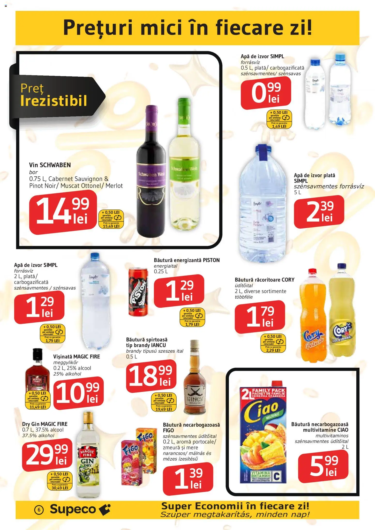 Noul catalog Supeco – valabil de la 27.08.2026 | Pagină: 6 | Produse: Vin, Băutură energizantă, Mere, Tip