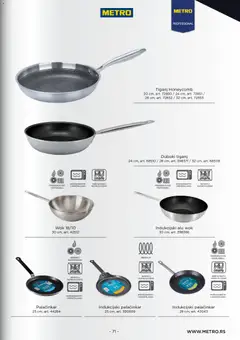 Metro katalog Horeca Profesionalna oprema - pregled Metro kataloga - važi od 10.07.2026 | Strana: 71 | Proizvode: Wok, Tiganj