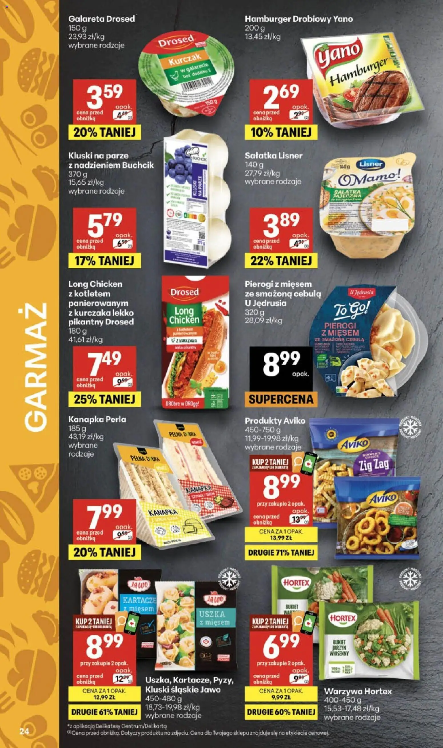 Delikatesy Centrum Black Weeks od 29.10.2026 | Strona: 24 | Produkty: Hamburger, Kluski śląskie, Kluski, Sałatka