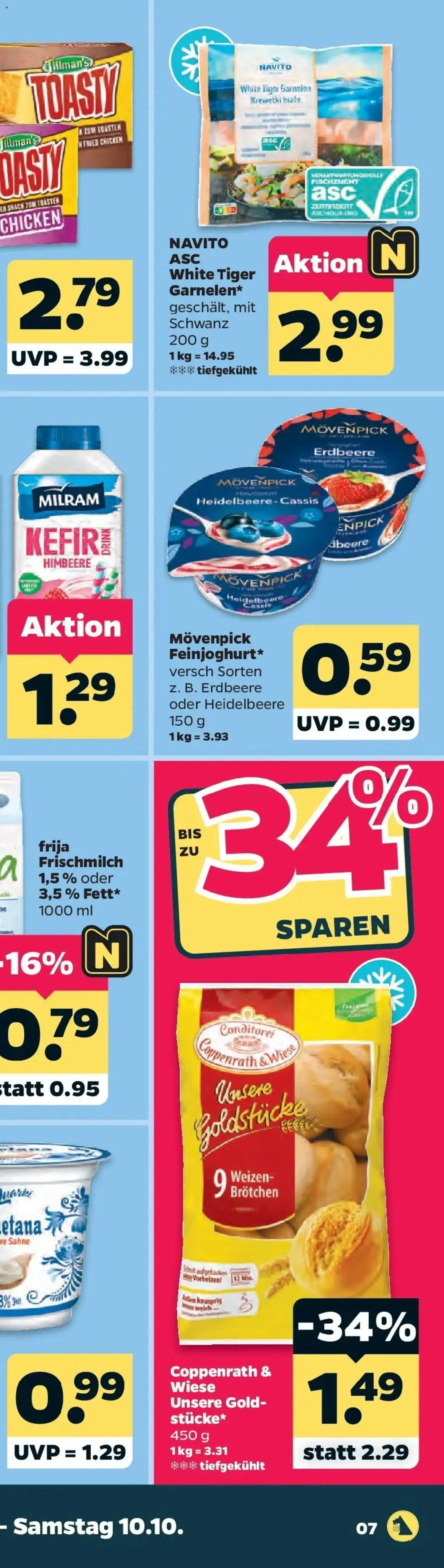 Netto Aktueller Prospekt ab 05.10.2026 → Angebote nächste Woche | Seite: 22 | Produkte: Milram, Himbeere, Tiger garnelen, Sahne