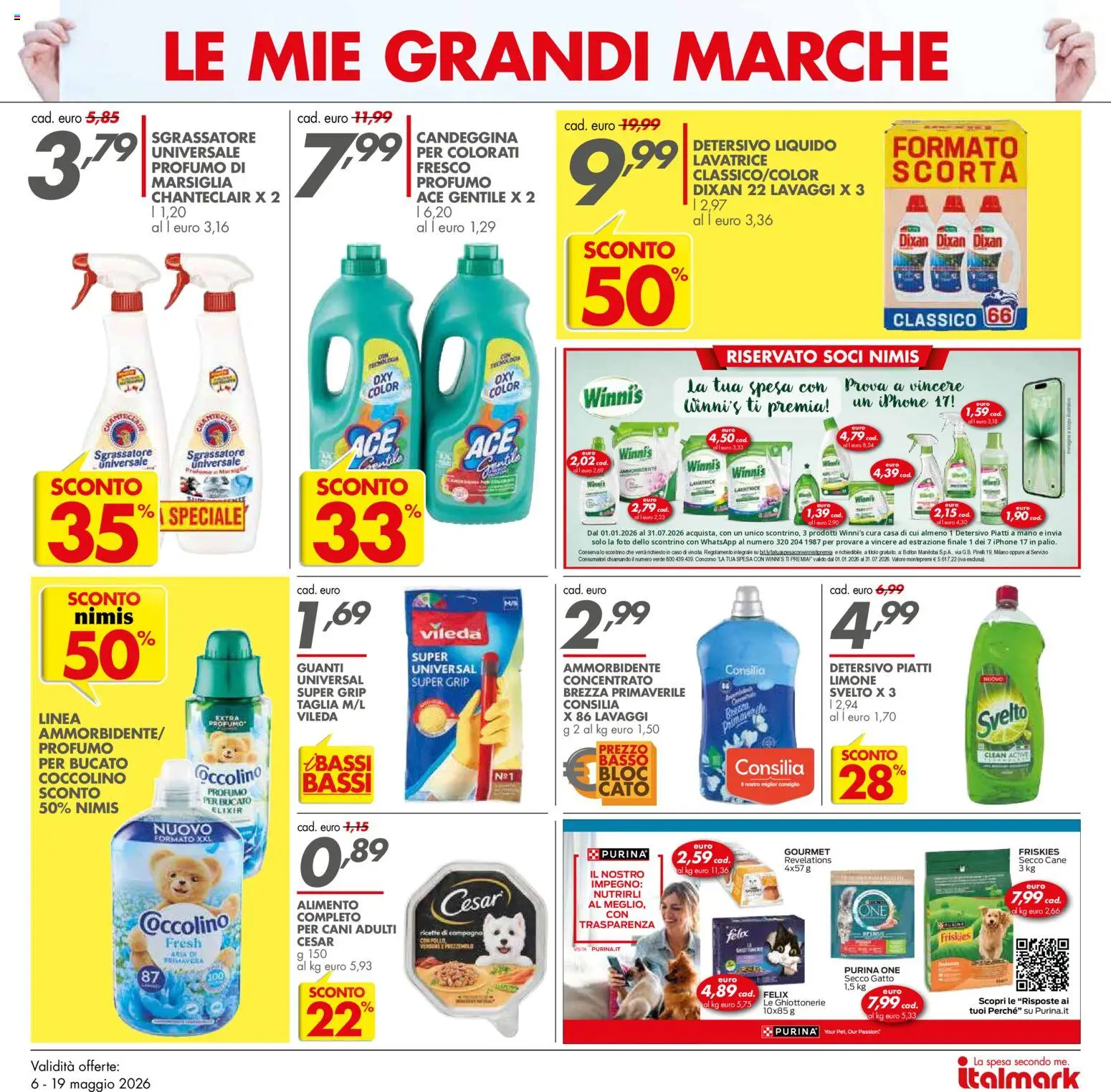 Volantino Italmark del 06.05.2026 | Pagina: 6 | Prodotti: Iphone, Pollo, Candeggina, Limone