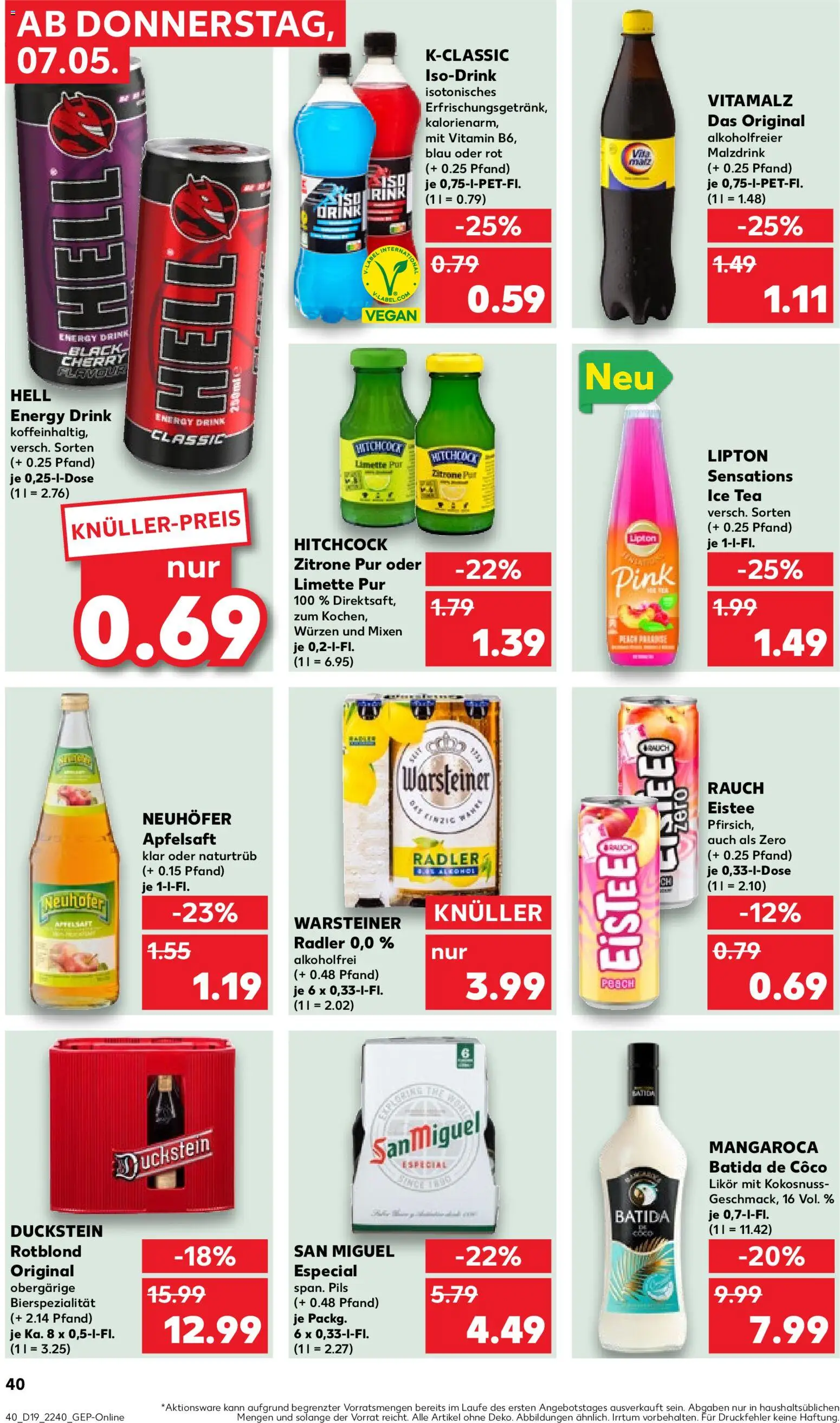 Kaufland Prospekt Stuttgart	 – gültig ab 07.05.2026 | Seite: 40 | Produkte: Likör, Apple, Zitrone, Limette