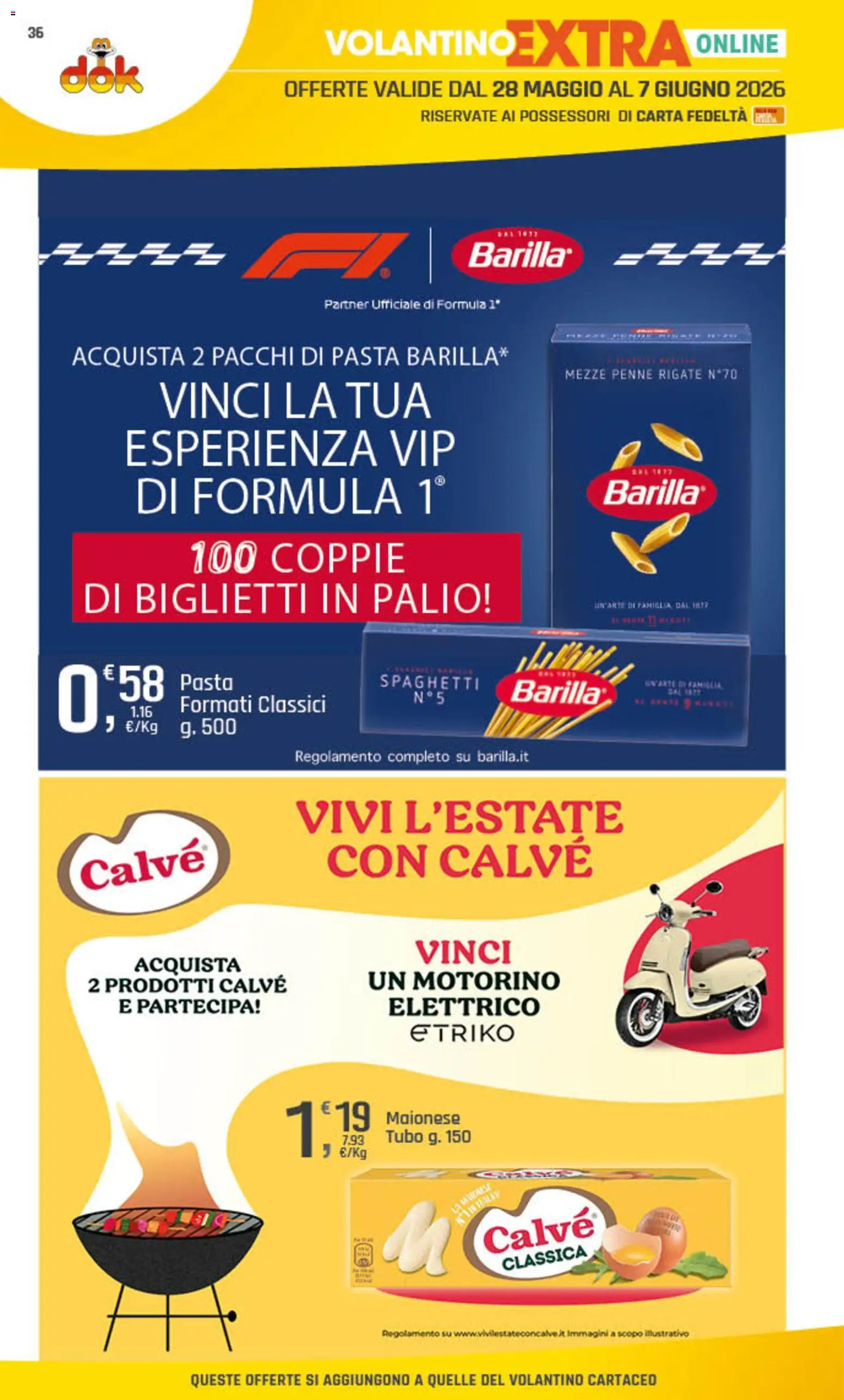 Volantino DOK del 28.05.2026 | Pagina: 37 | Prodotti: Maionese, Tubo, Pasta, Penne